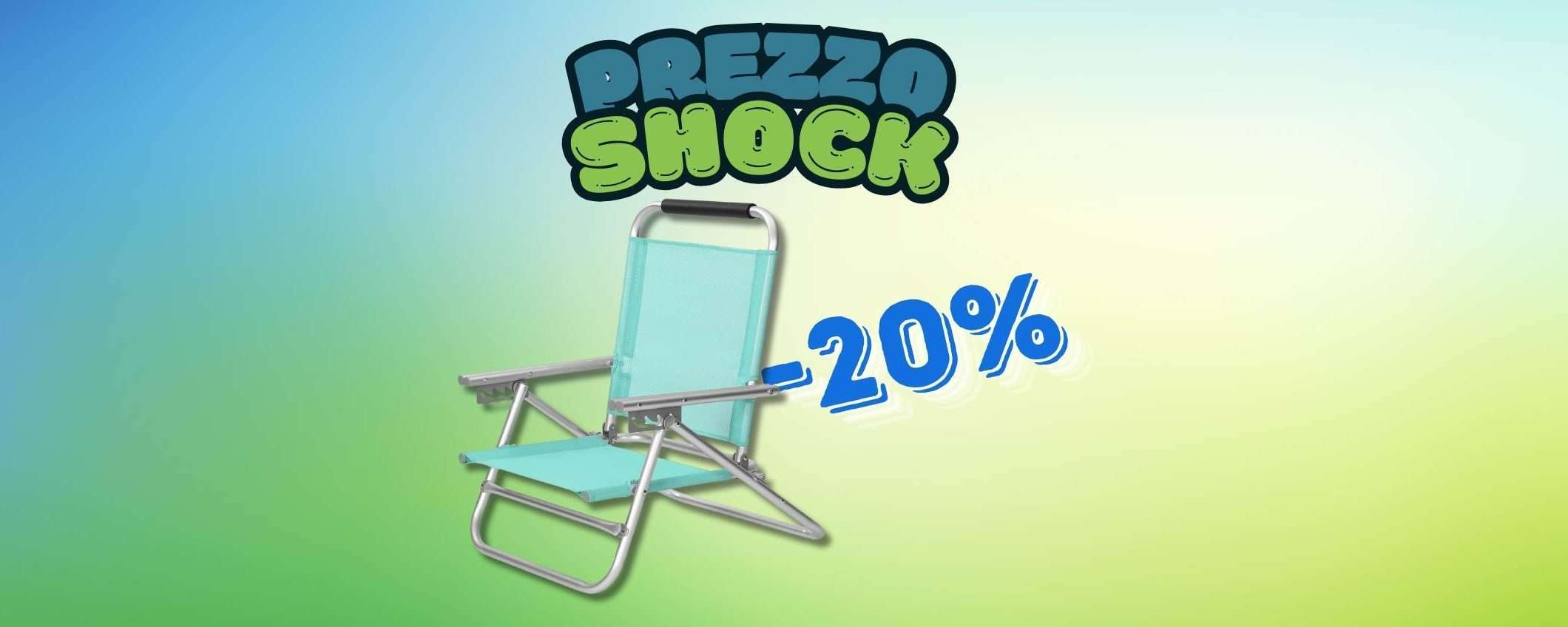 Sedia da spiaggia Songmics in sconto del 20%: super comoda Sedia da spiaggia Songmics in sconto del 20%: super comoda