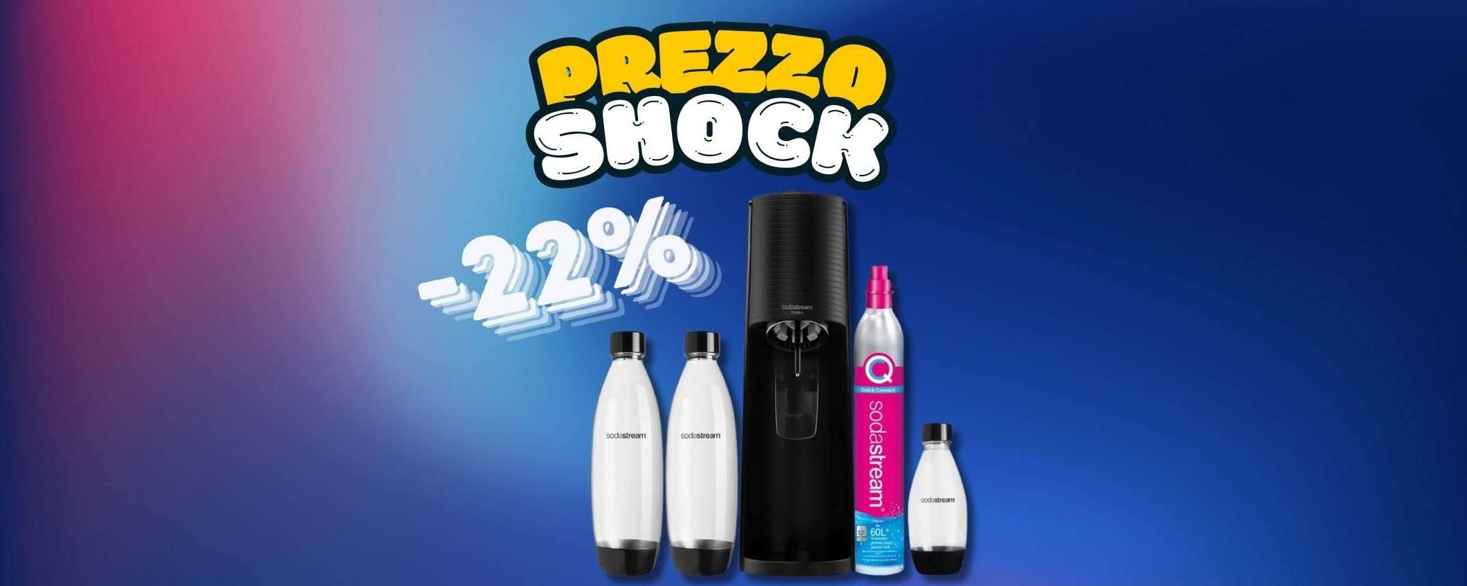 Con Sodastream in sconto del 22% hai la migliore acqua frizzante Con Sodastream in sconto del 22% hai la migliore acqua frizzante