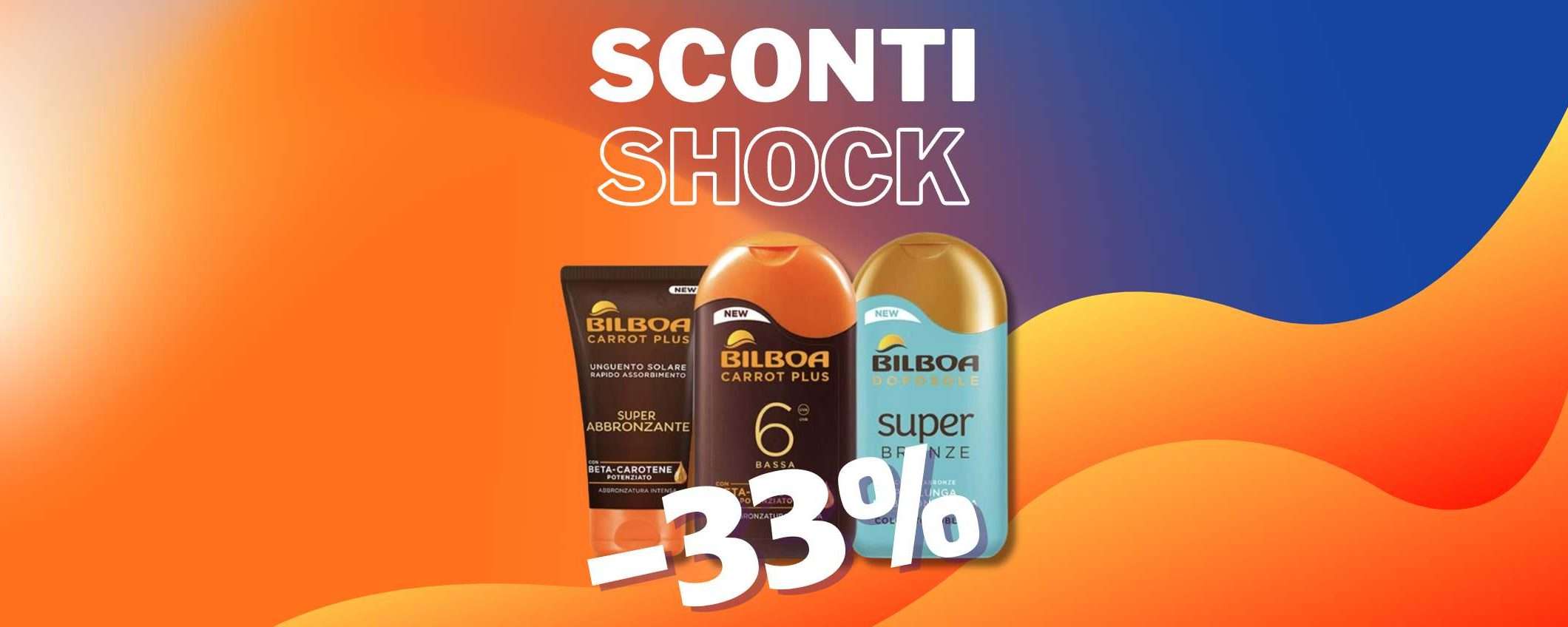 Kit abbronzatura sana: creme Bilboa in sconto SHOCK del 33% Kit abbronzatura sana: creme Bilboa in sconto SHOCK del 33%