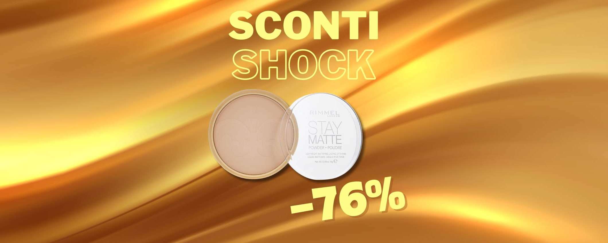 Cipria Compatta Stay Matte di Rimmel in sconto del 76% Cipria Compatta Stay Matte di Rimmel in sconto del 76%