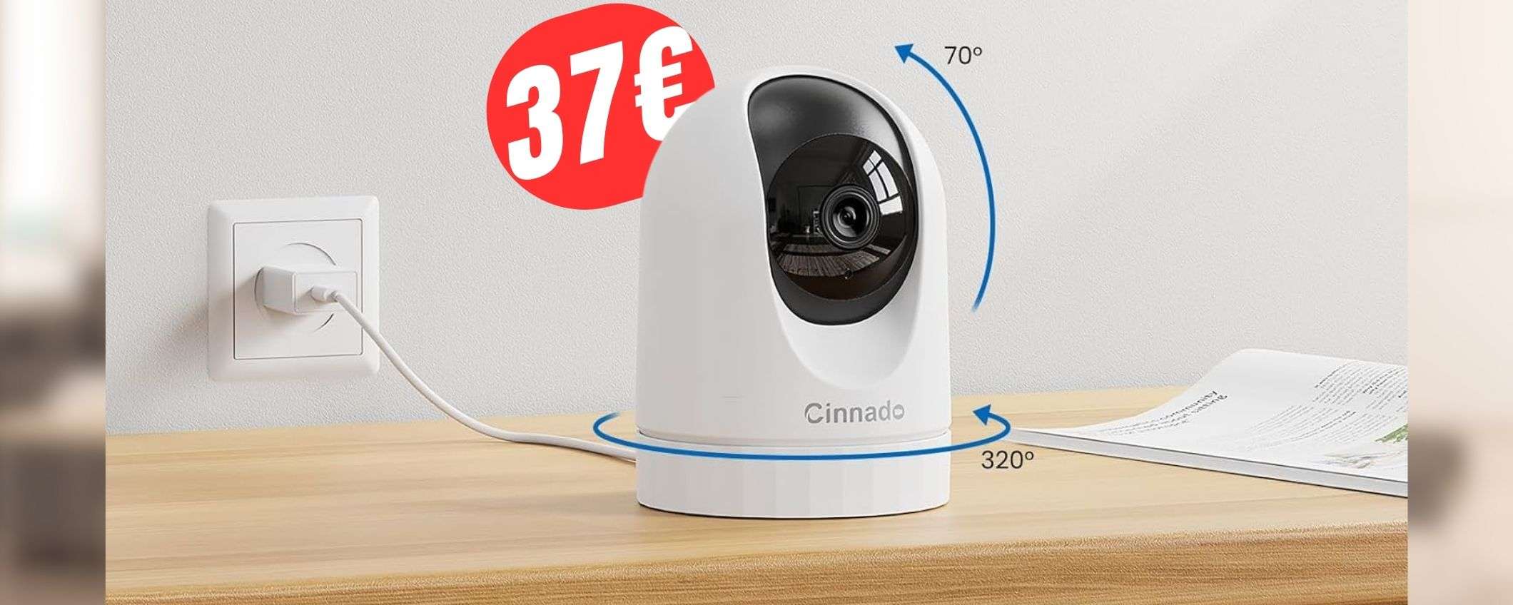 Sorveglianza a 360° con TELECAMERA 2K a soli 37€ col COUPON! Sorveglianza a 360° con TELECAMERA 2K a soli 37€ col COUPON!