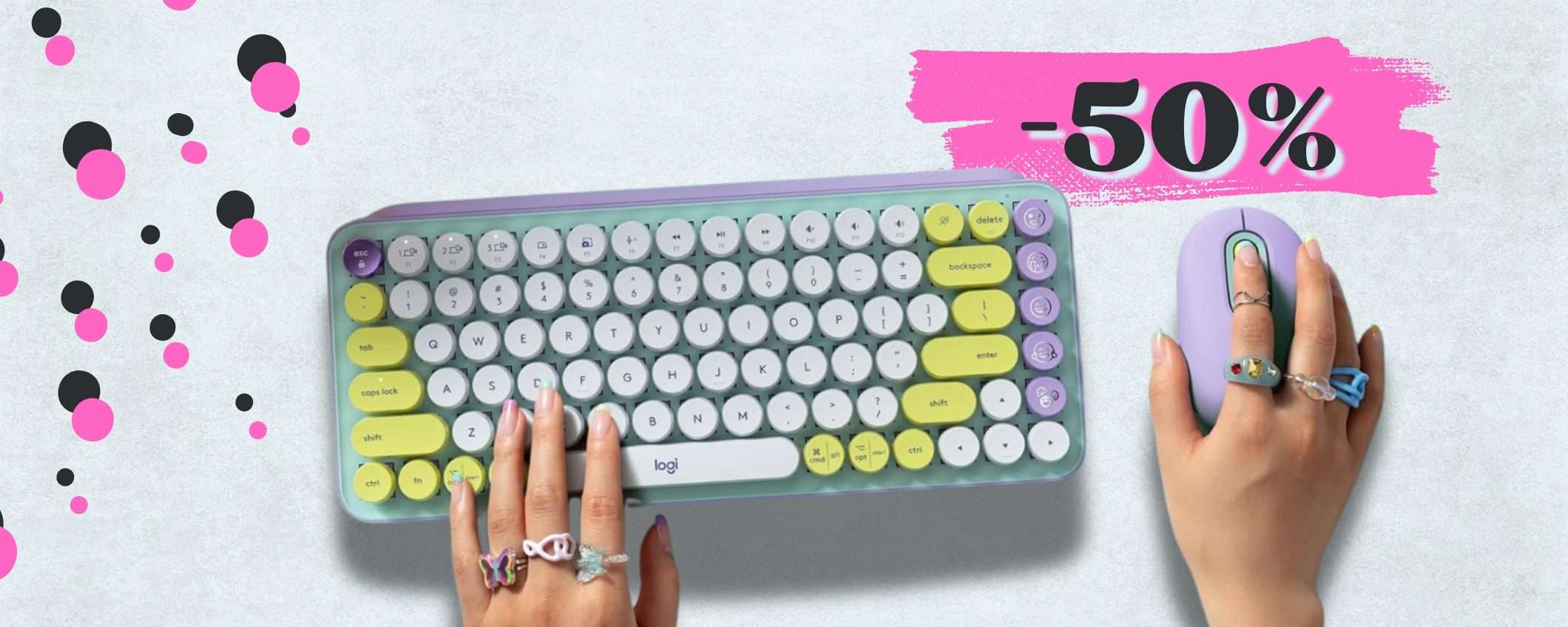 Logitech POP Keys è la tastiera meccanica dai colori PAZZI, 50% su Amazon Logitech POP Keys è la tastiera meccanica dai colori PAZZI, 50% su Amazon