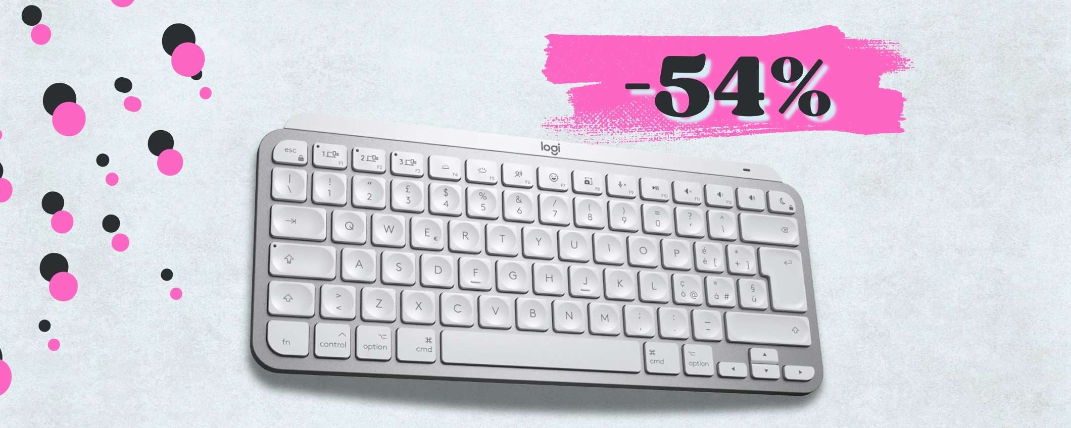 Logitech MX Keys mini a prezzo STRACCIATO: sconto del 54% ora in corso