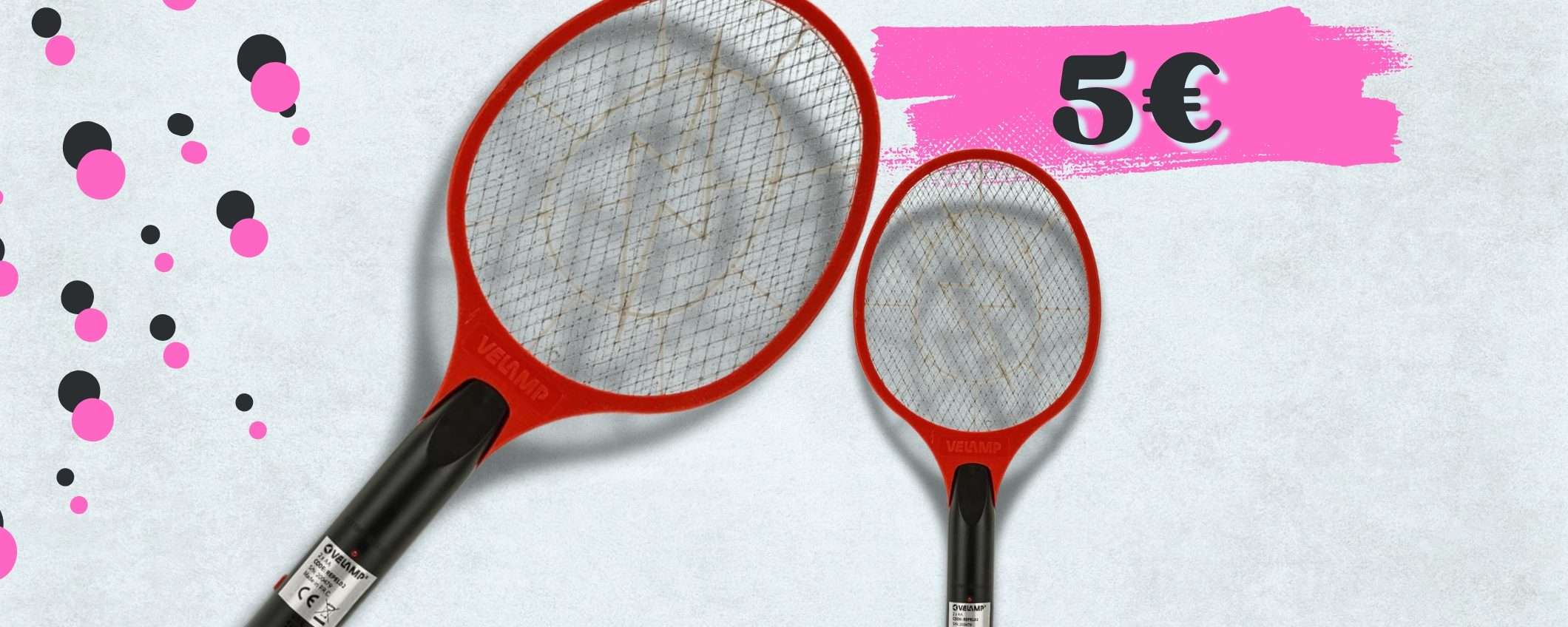 Racchetta da tennis? Meglio questa per le ZANZARE, soli 5€ su Amazon Racchetta da tennis? Meglio questa per le ZANZARE, soli 5€ su Amazon