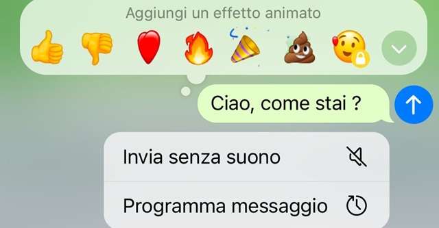 Telegram: colori e animazione all’interno delle chat