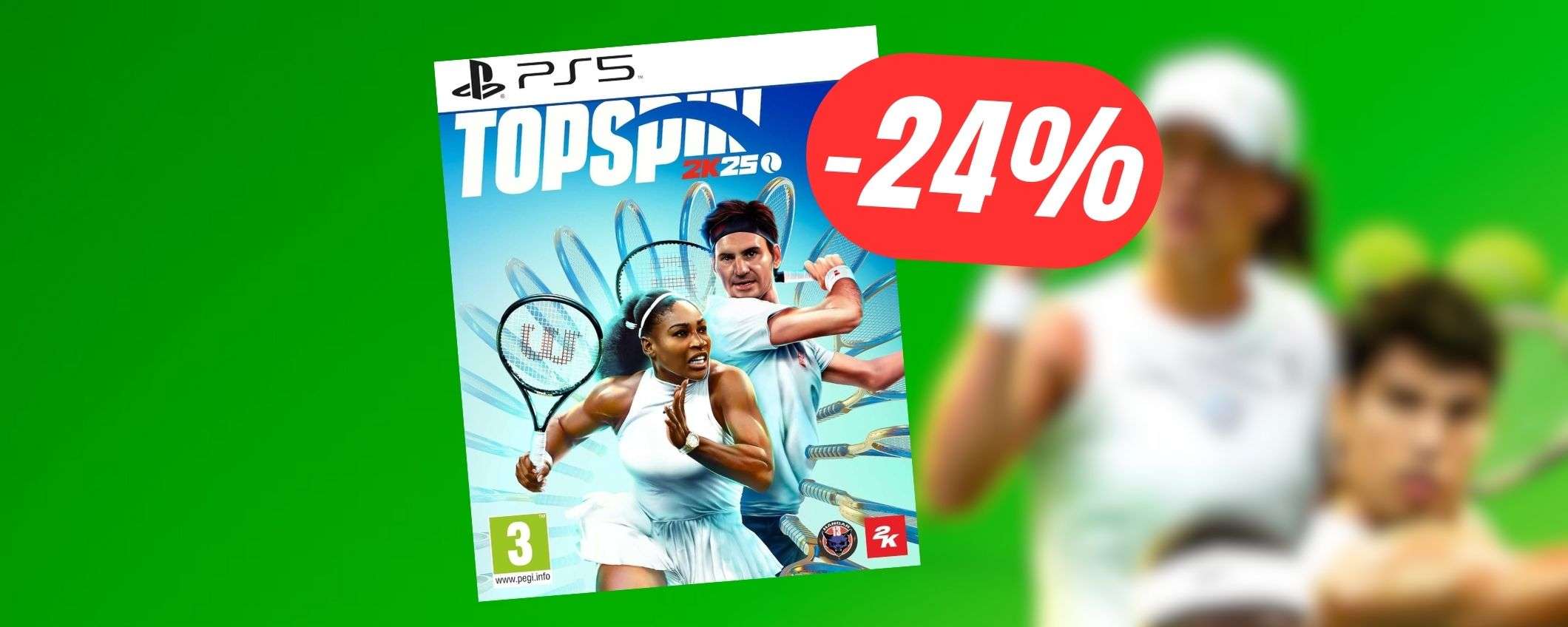 Diventa come Sinner ma sulla tua PS5 con TopSpin 2K25 in OFFERTA! Diventa come Sinner ma sulla tua PS5 con TopSpin 2K25 in OFFERTA!