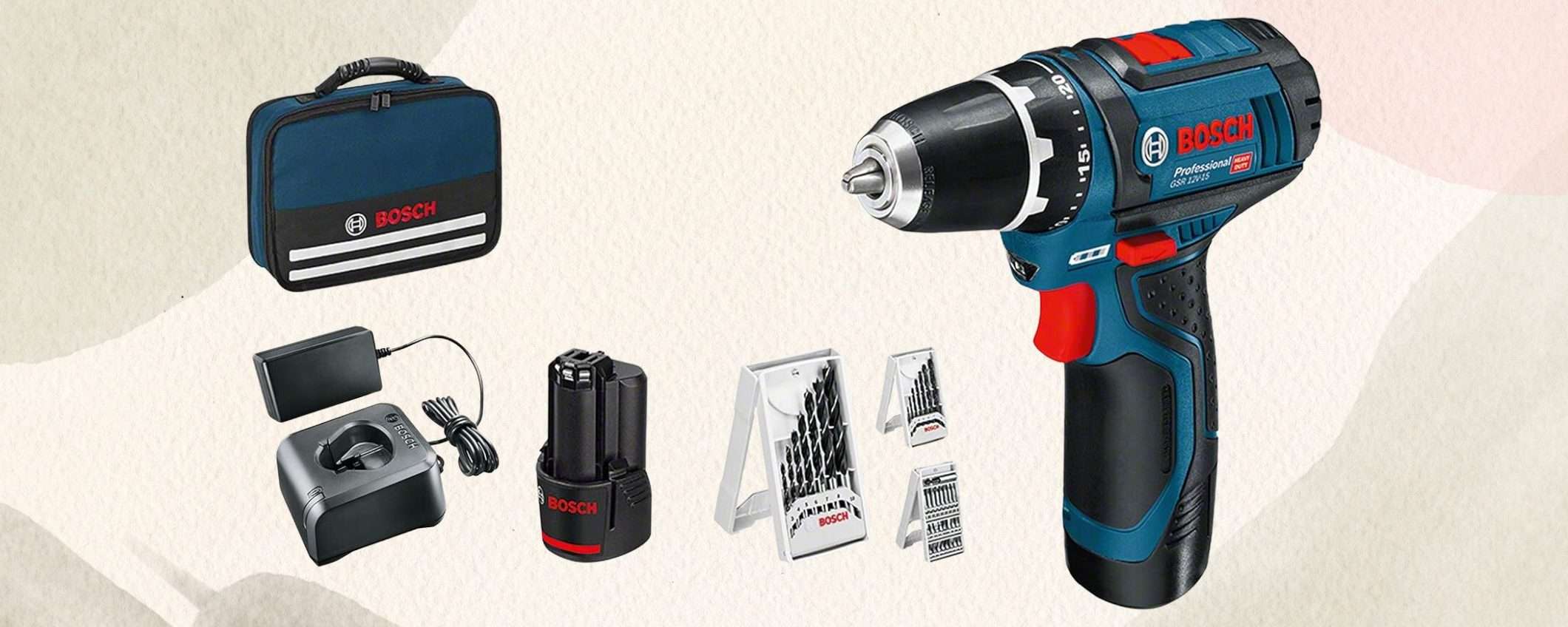 Trapano Bosch Professional: Amazon ti REGALA 39 accessori e un maxi sconto (-29%) Trapano Bosch Professional: Amazon ti REGALA 39 accessori e un maxi sconto (-29%)