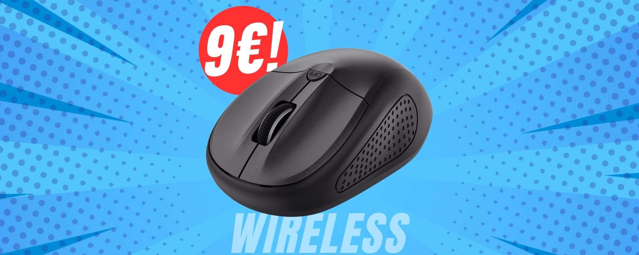 Questo MOUSE senza fili e ambidestro costa solo 9€ su Amazon! Questo MOUSE senza fili e ambidestro costa solo 9€ su Amazon!