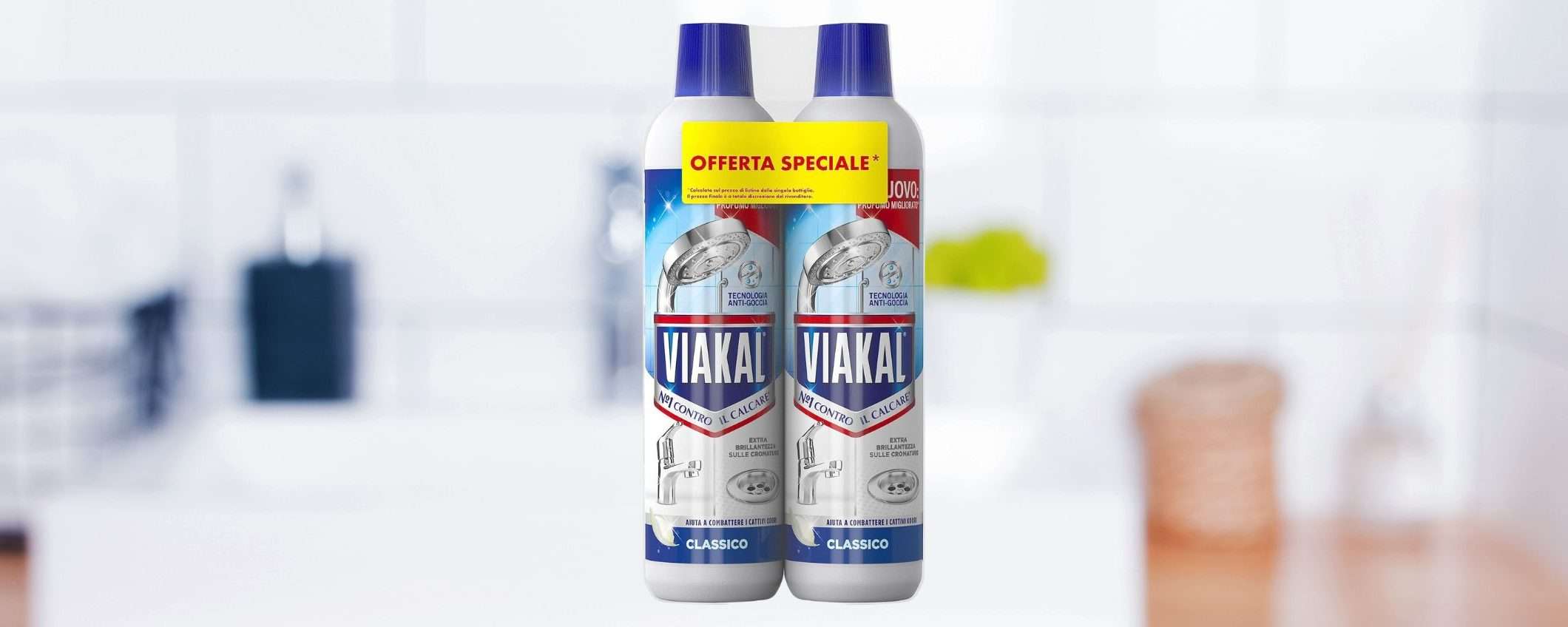 Viakal Anticalcare: la confezione da 2 pezzi è in MAXI SCONTO (-44%) Viakal Anticalcare: la confezione da 2 pezzi è in MAXI SCONTO (-44%)