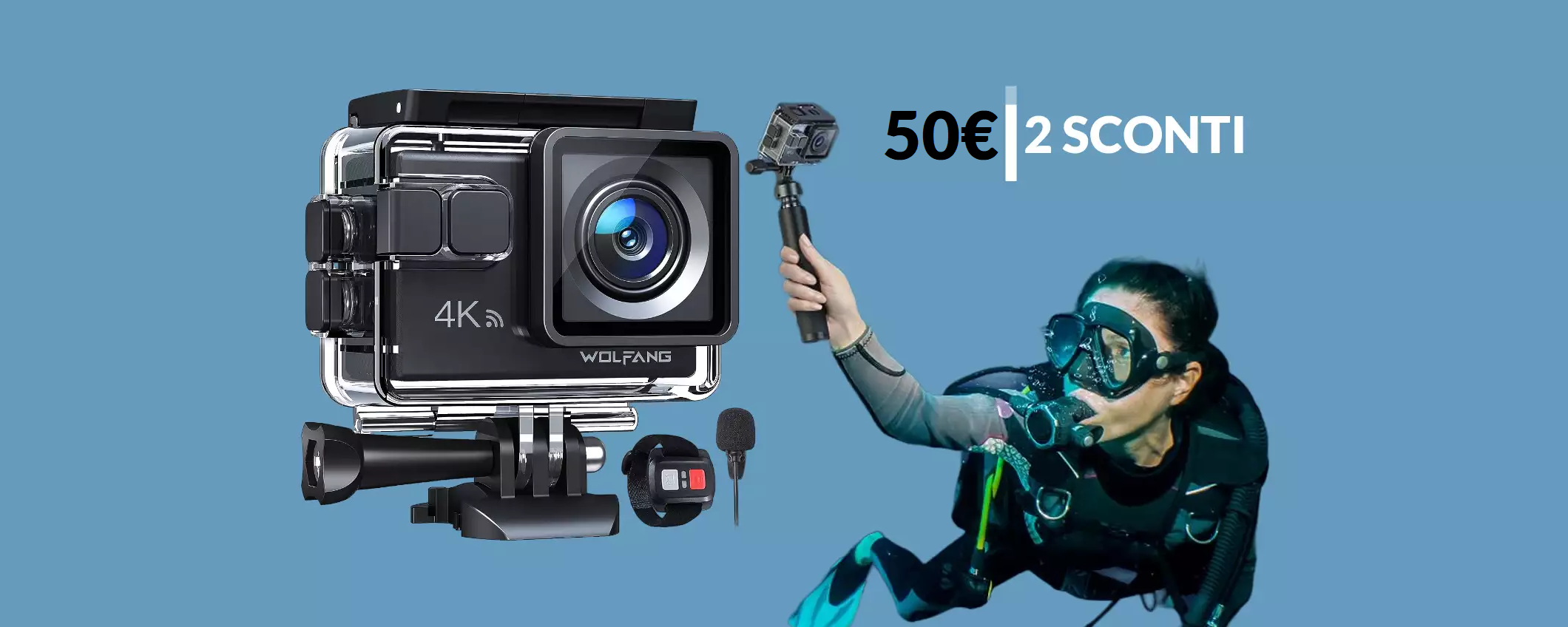 Action cam 4K a soli 50€ con 2 SCONTI: foto e video PERFETTI Action cam 4K a soli 50€ con 2 SCONTI: foto e video PERFETTI