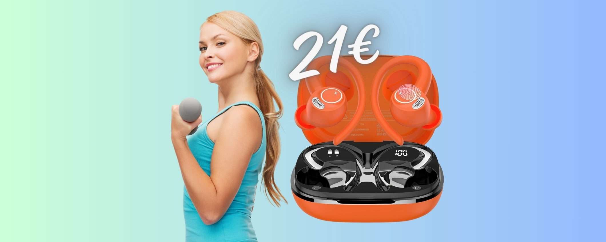 Auricolari Bluetooth per gli sportivi con 48h di autonomia, ora a 21€ Auricolari Bluetooth per gli sportivi con 48h di autonomia, ora a 21€
