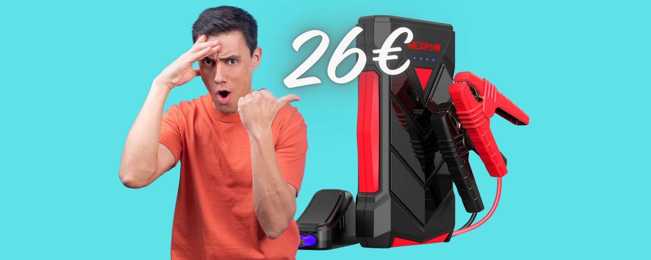 Avviatore batteria di auto, moto, furgoni e barche con USB e torcia (26€) Avviatore batteria di auto, moto, furgoni e barche con USB e torcia (26€)