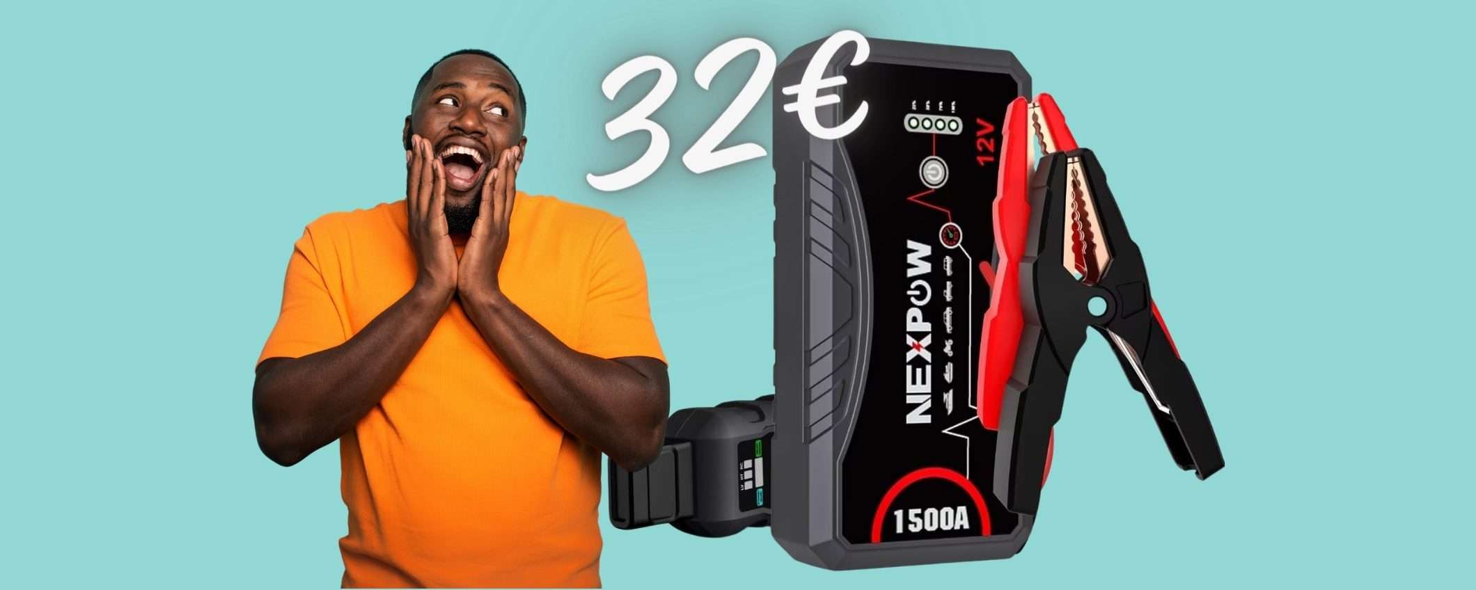 Batteria dell'auto a terra? Riavviala con questo avviatore di emergenza (32€) Batteria dell'auto a terra? Riavviala con questo avviatore di emergenza (32€)
