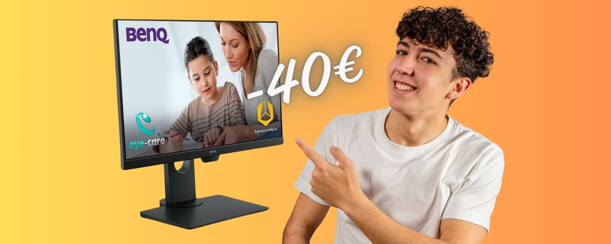 BenQ: monitor FHD con Low Blue Light e refresh rate a 75Hz (-40€) BenQ: monitor FHD con Low Blue Light e refresh rate a 75Hz (-40€)