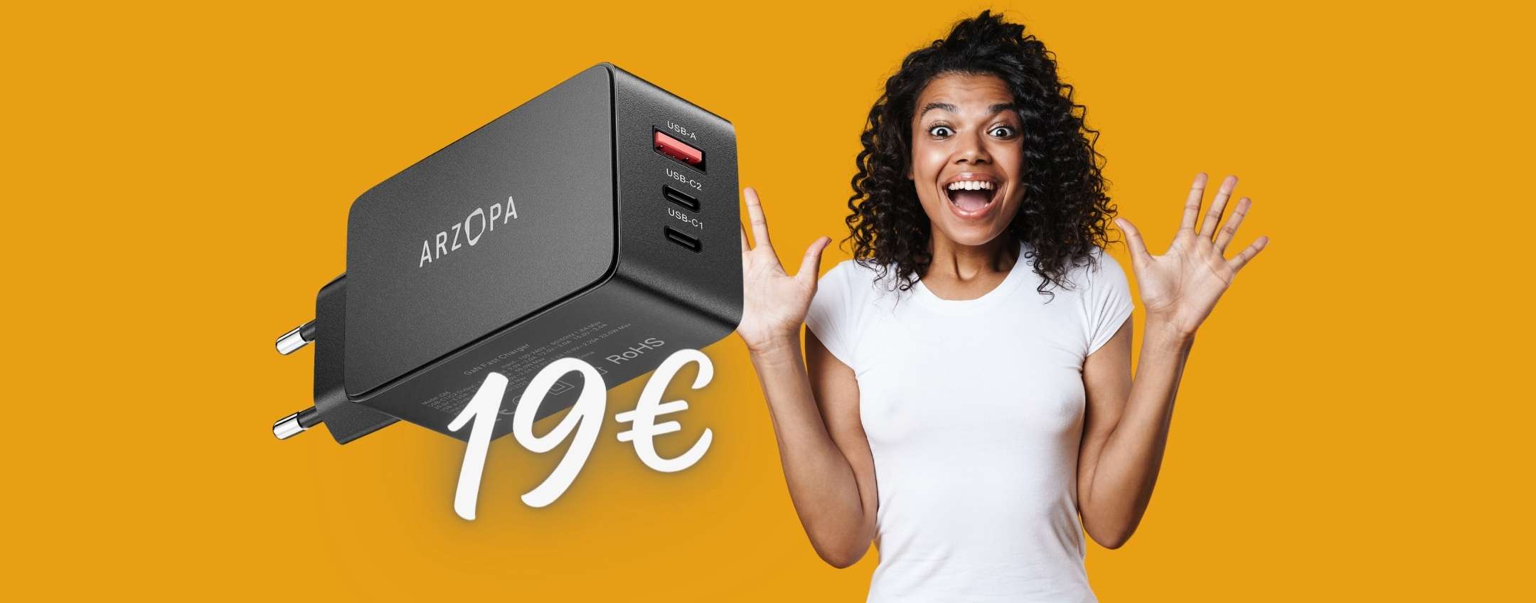 Caricatore USB Duale 20W PD Compatibile Con Teclast T65 Max 2025, Ricarica Rapida Con USB-C E USB-A
