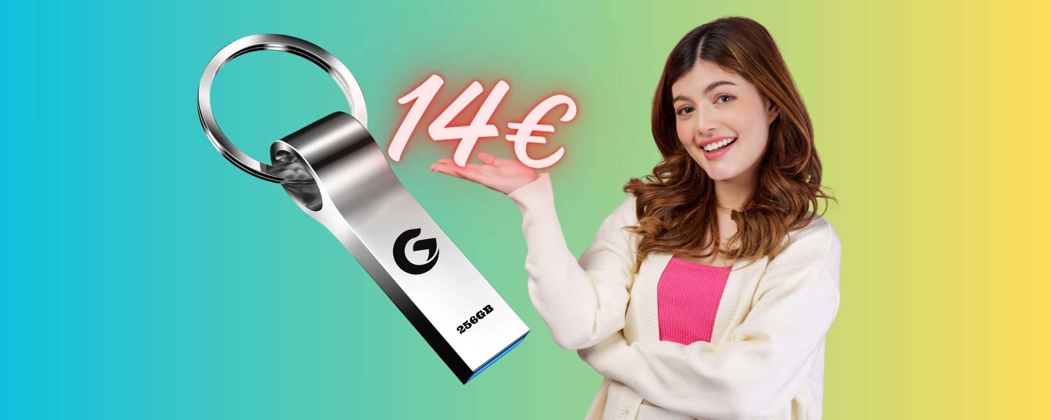 Chiavetta USB da 256 GB elegante e robusta a soli 14€ su Amazon Chiavetta USB da 256 GB elegante e robusta a soli 14€ su Amazon