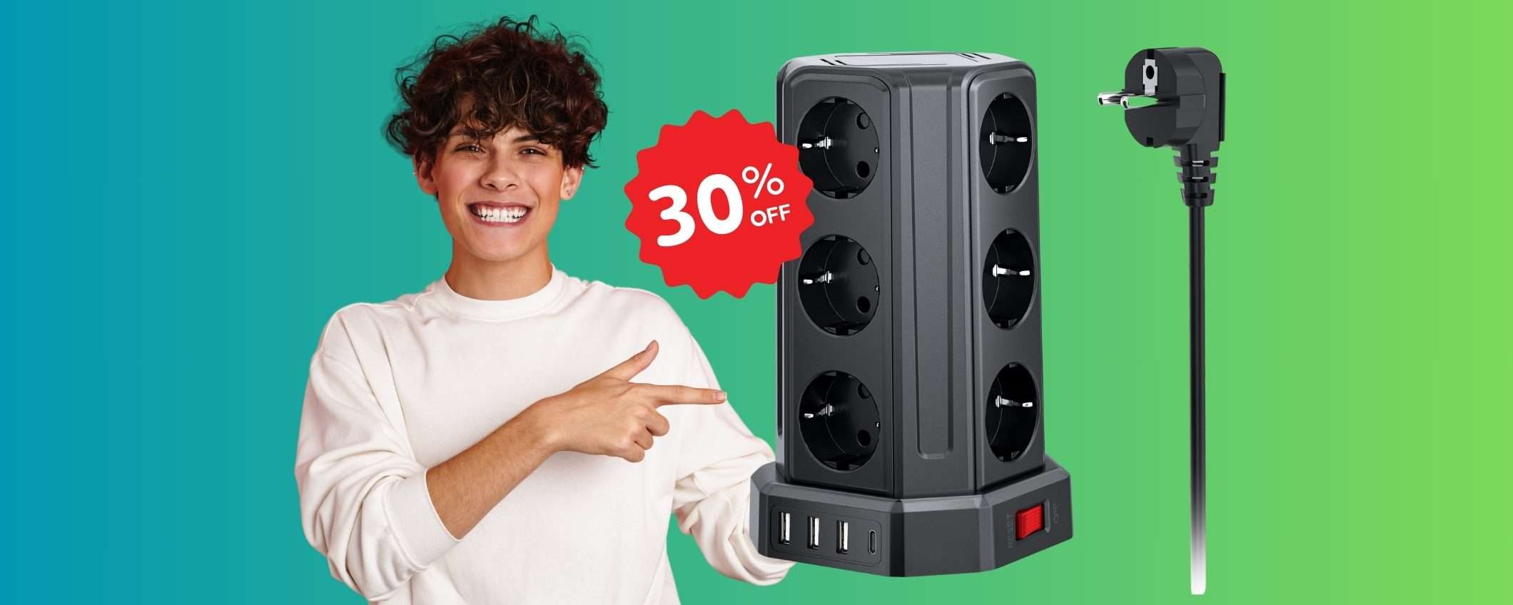 Ciabatta multipresa: 12 schuko + 4 USB, oggi tua a SOLI 25€ su Amazon Ciabatta multipresa: 12 schuko + 4 USB, oggi tua a SOLI 25€ su Amazon