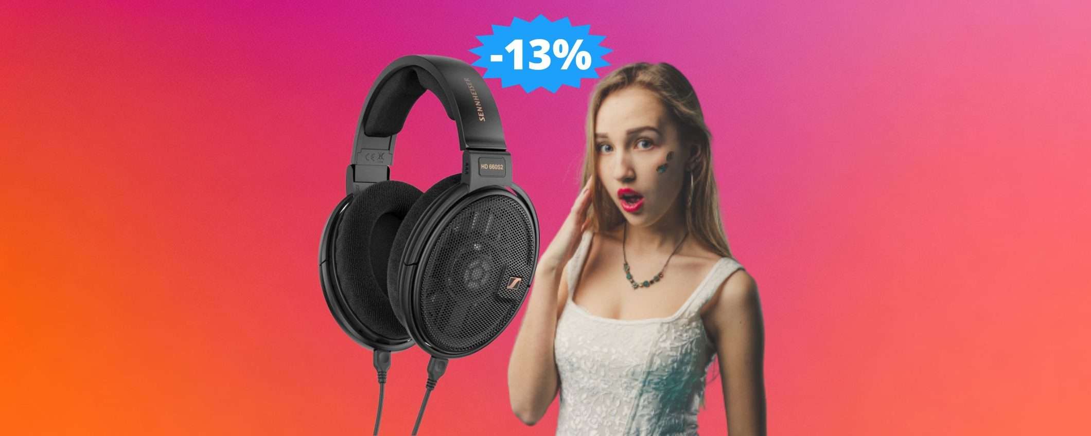 Cuffie Sennheiser HD 660S2: sconto ESCLUSIVO del 13% Cuffie Sennheiser HD 660S2: sconto ESCLUSIVO del 13%