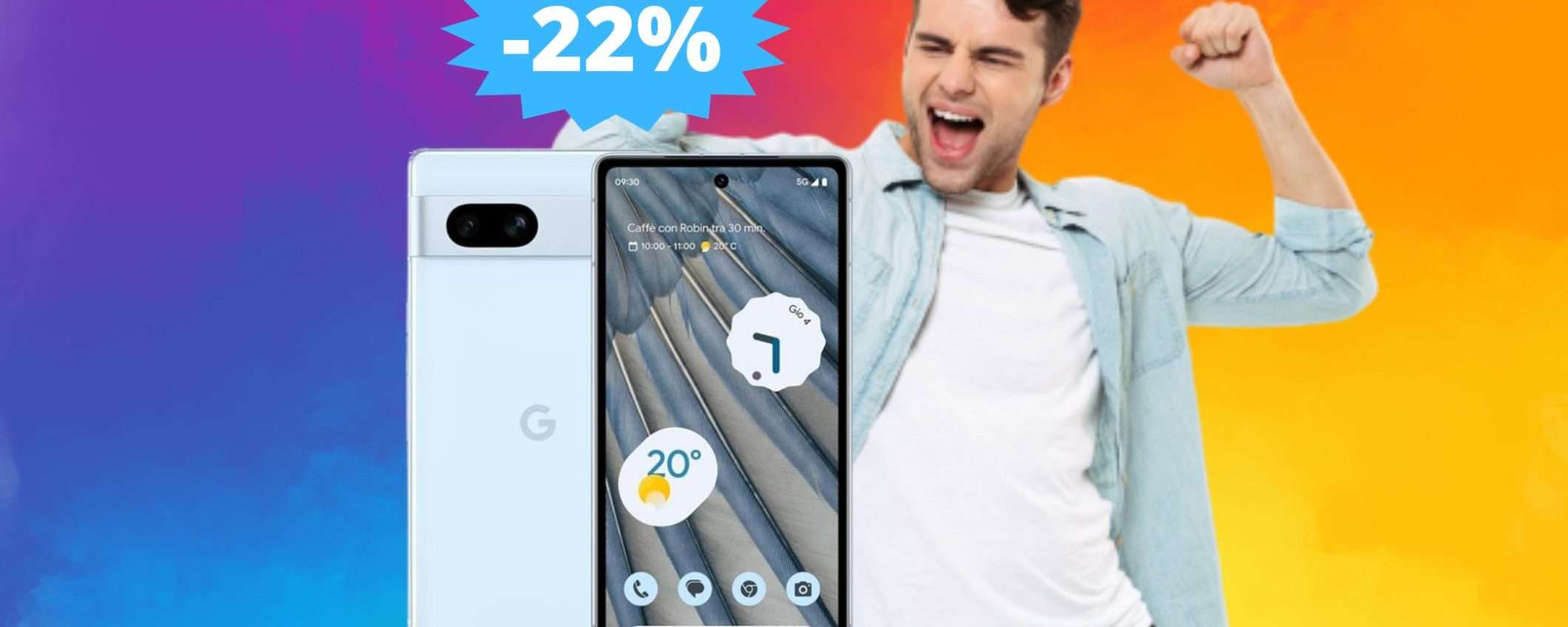 Google Pixel 7a: sconto ESCLUSIVO del 22% su Amazon Google Pixel 7a: sconto ESCLUSIVO del 22% su Amazon