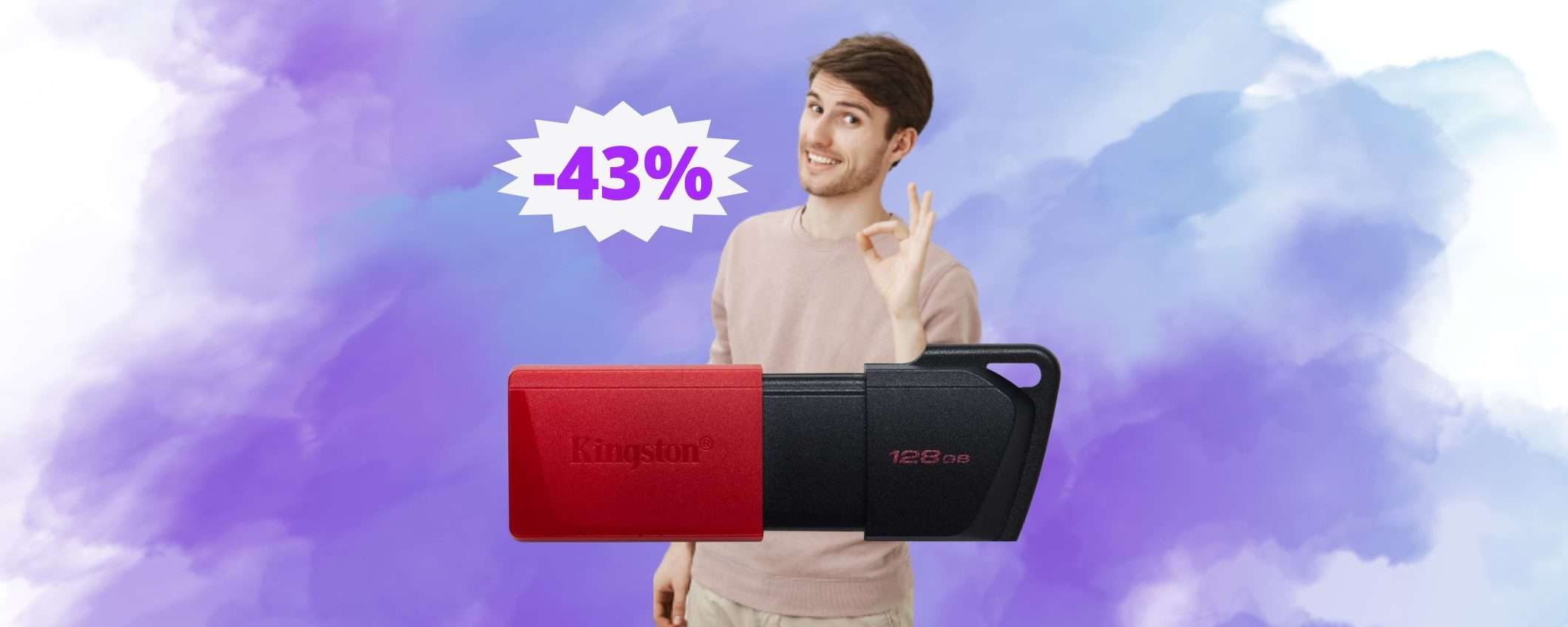 Chiavetta Kingston da 128 GB: sconto EPICO del 43% su Amazon Chiavetta Kingston da 128 GB: sconto EPICO del 43% su Amazon