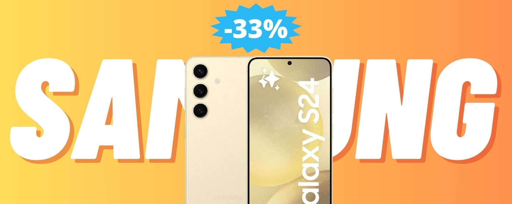Samsung Galaxy S24: sconto ESCLUSIVO del 33% su Amazon Samsung Galaxy S24: sconto ESCLUSIVO del 33% su Amazon