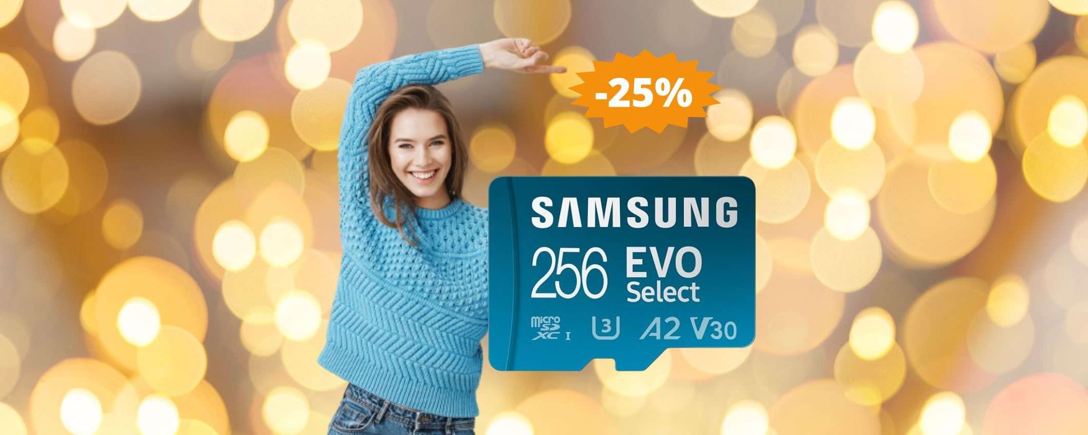 MicroSD Samsung Memorie EVO: sconto EPICO del 25% MicroSD Samsung Memorie EVO: sconto EPICO del 25%