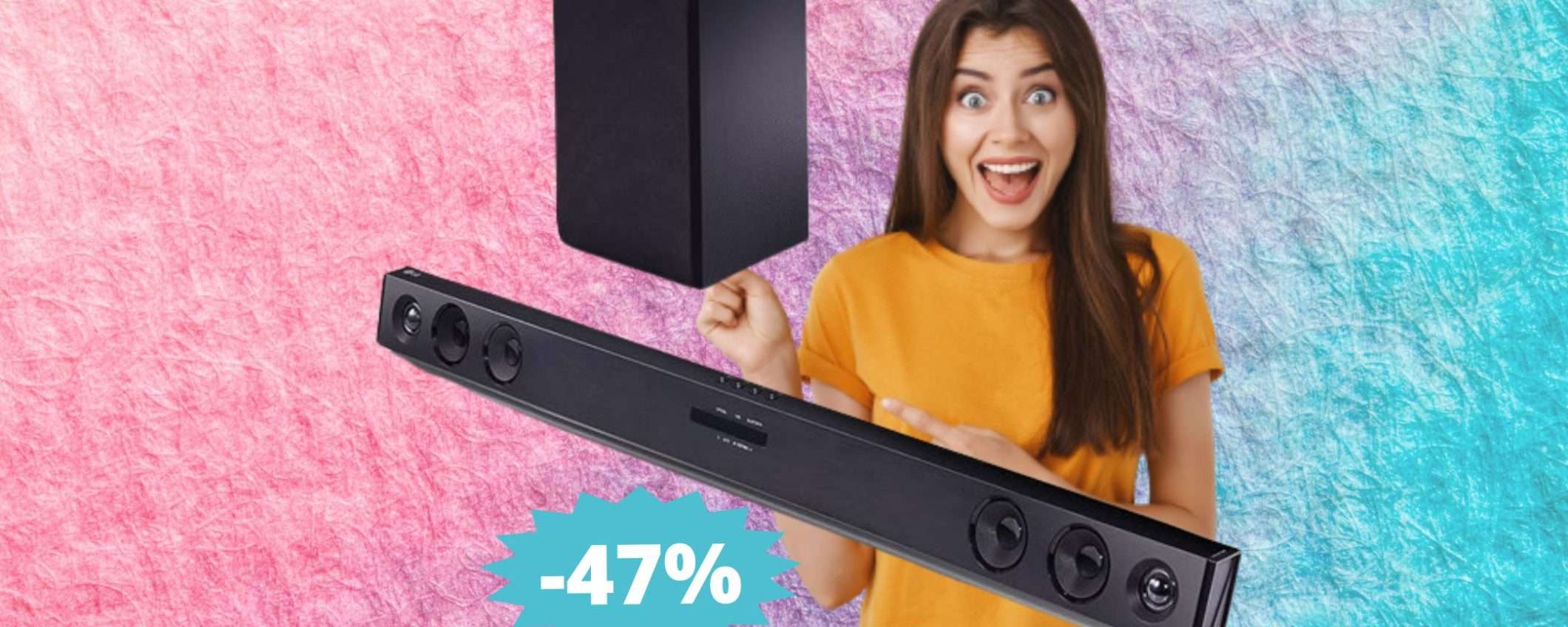 Soundbar LG SQC2: CROLLO del prezzo su Amazon (-47%) Soundbar LG SQC2: CROLLO del prezzo su Amazon (-47%)