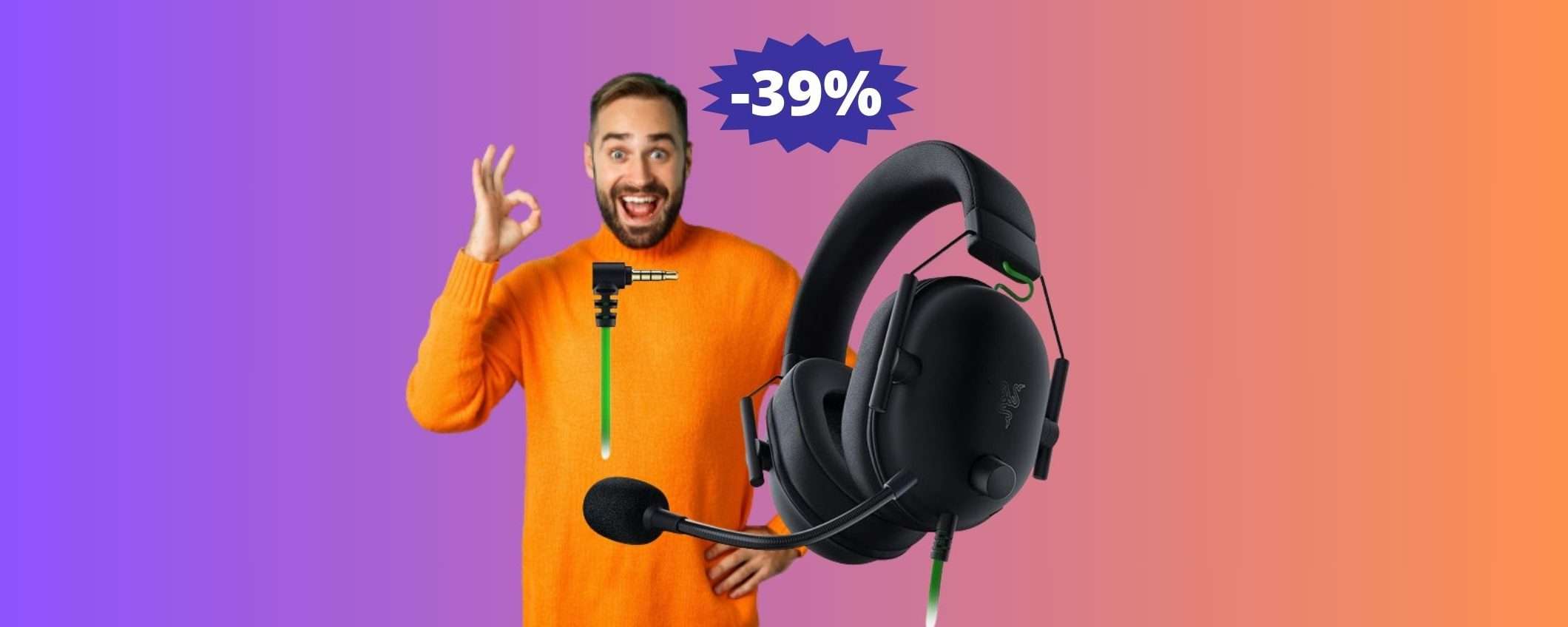 Cuffie Razer BlackShark V2 X: sconto INCREDIBILE del 39% Cuffie Razer BlackShark V2 X: sconto INCREDIBILE del 39%