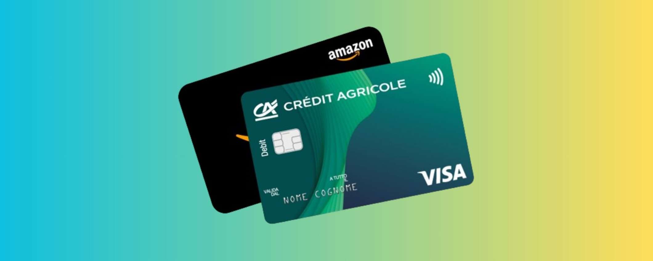 Crédit Agricole: conto a canone zero e fino a 450€ in Buoni Amazon Crédit Agricole: conto a canone zero e fino a 450€ in Buoni Amazon