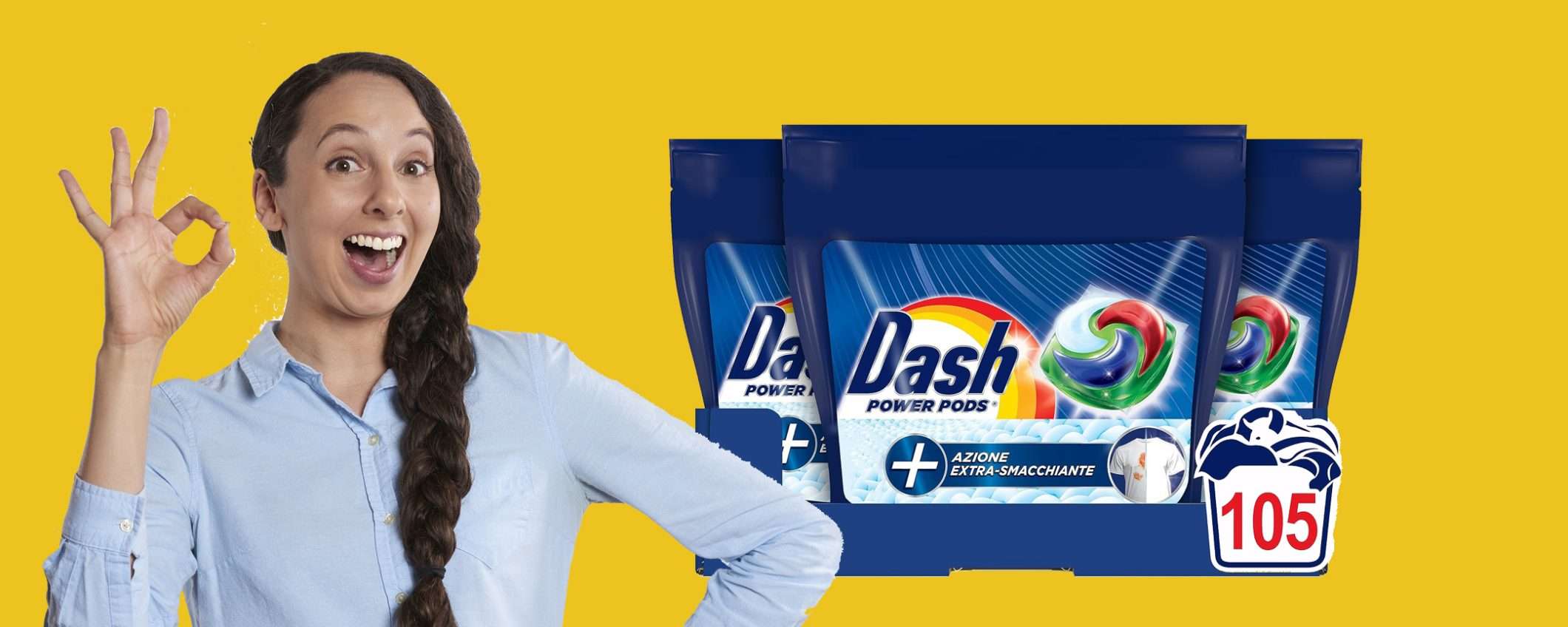 Detersivo Dash Power Pods (105capsule): MEGA sconto del 39% Detersivo Dash Power Pods (105capsule): MEGA sconto del 39%