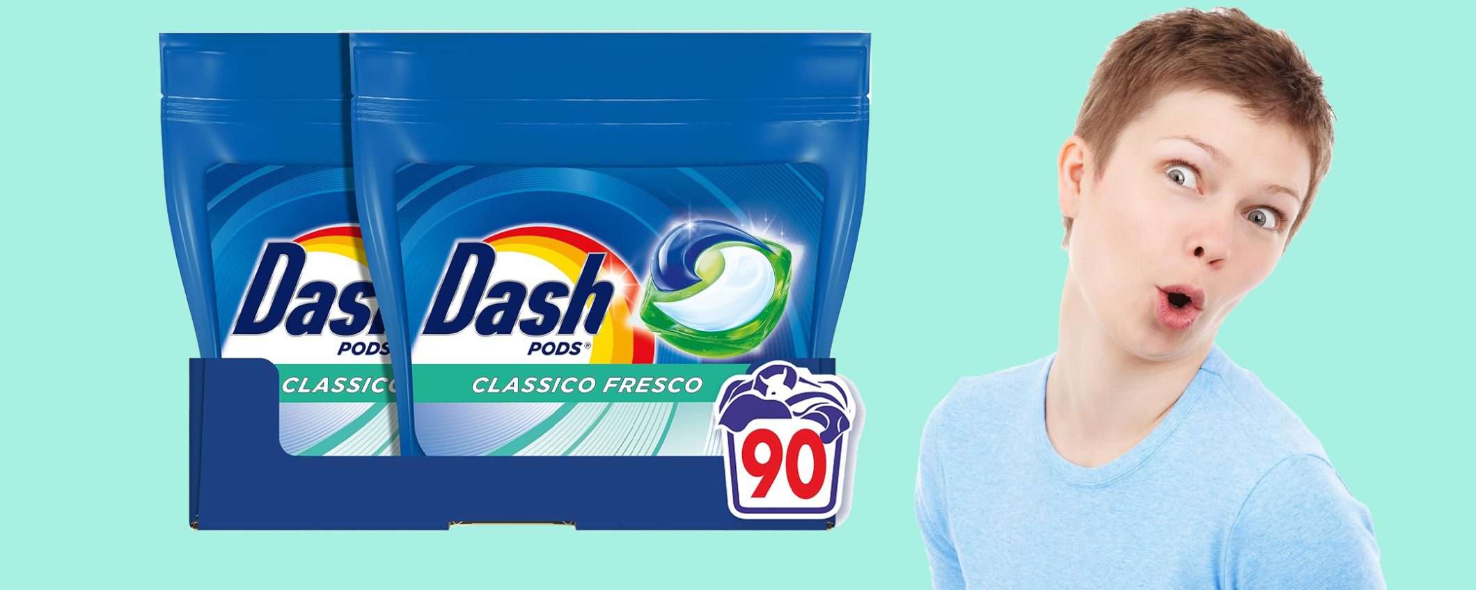 Detersivo Dash Pods (90 lavaggi): sconto WOW del 36% Detersivo Dash Pods (90 lavaggi): sconto WOW del 36%