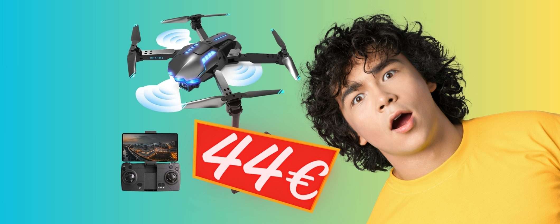 Drone con telecamera HD in DOPPIO SCONTO Amazon, ora solo 44€ Drone con telecamera HD in DOPPIO SCONTO Amazon, ora solo 44€