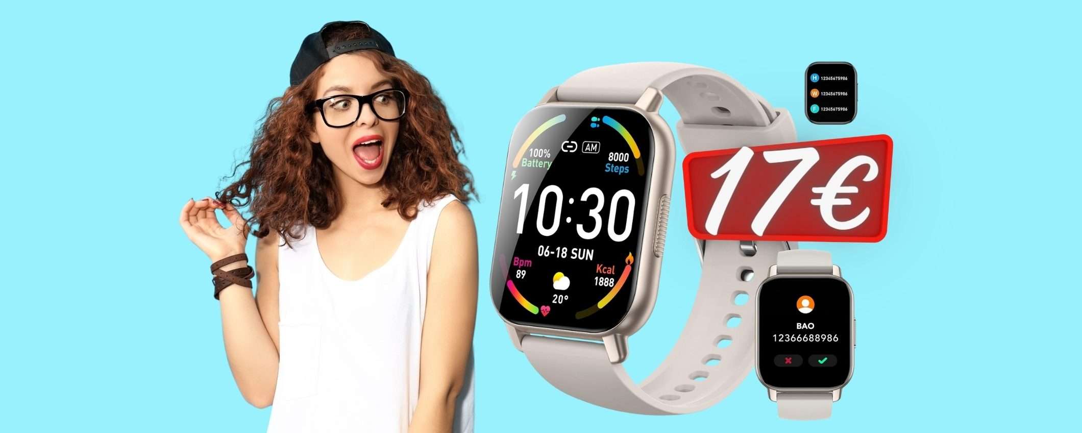 FOLLIA Amazon: smartwatch con 112 modalità sportive e microfono a 17€ FOLLIA Amazon: smartwatch con 112 modalità sportive e microfono a 17€