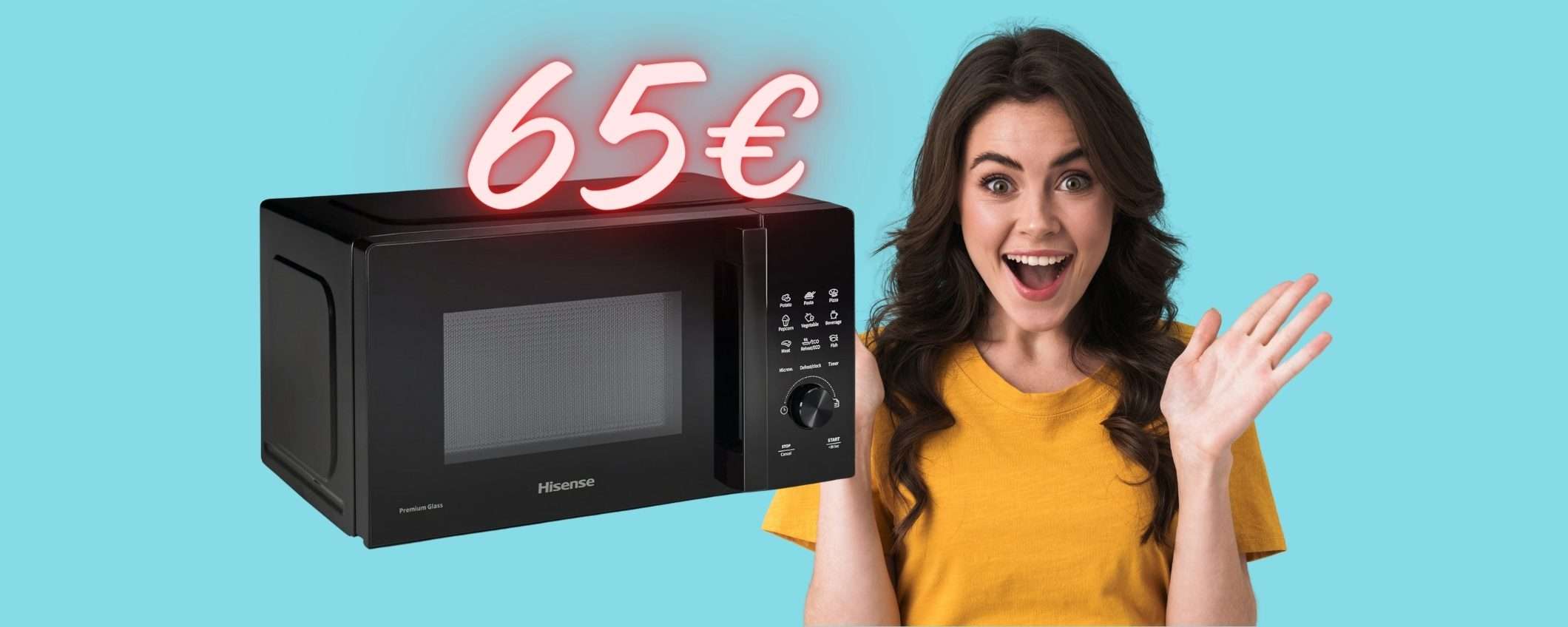 Forno microonde Hisense da 20L e 9 funzioni: uno SPETTACOLO (65€) Forno microonde Hisense da 20L e 9 funzioni: uno SPETTACOLO (65€)