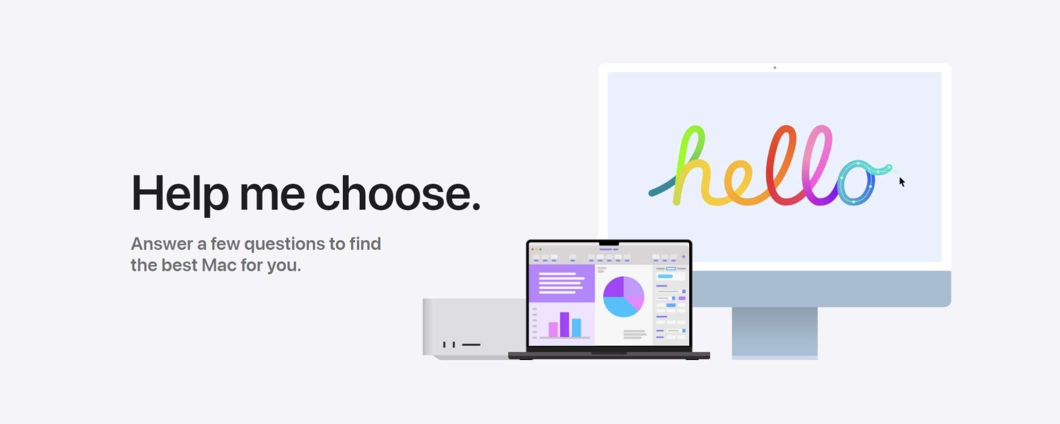 Apple ora ti aiuta a scegliere il giusto Mac Apple ora ti aiuta a scegliere il giusto Mac