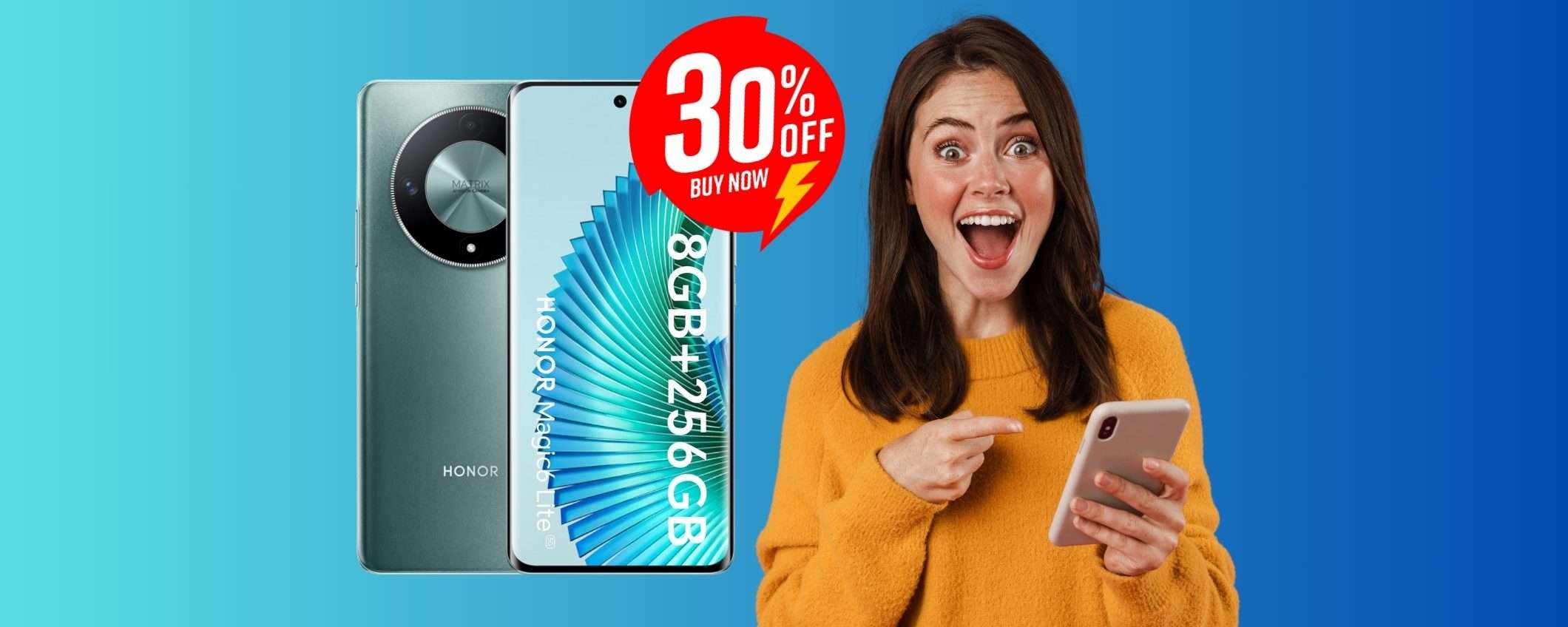 HONOR Magic6 lite 5G (8/256GB) al MINIMO STORICO su Amazon (-30%) HONOR Magic6 lite 5G (8/256GB) al MINIMO STORICO su Amazon (-30%)