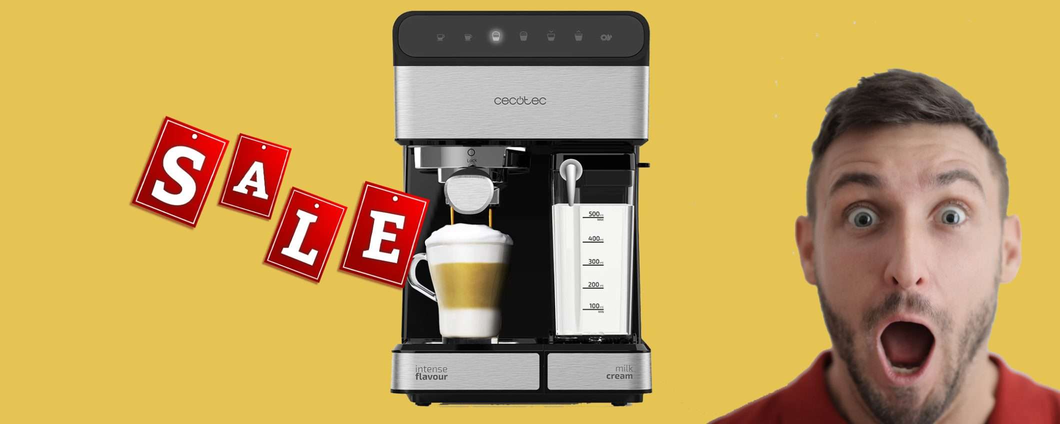 Macchina per caffè/cappuccino Cecotec in MEGA sconto (86,90€) Macchina per caffè/cappuccino Cecotec in MEGA sconto (86,90€)