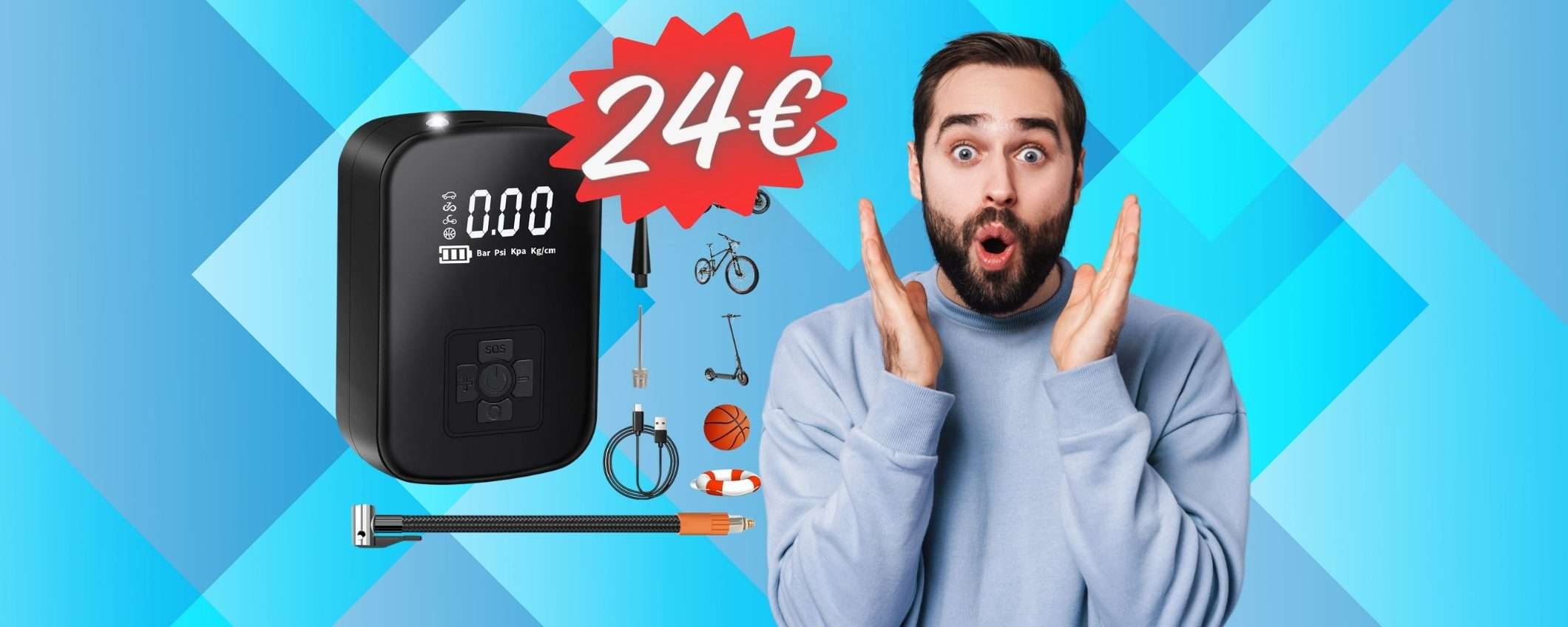 Mini compressore per viaggi senza pensieri tuo a soli 24€ (Amazon) Mini compressore per viaggi senza pensieri tuo a soli 24€ (Amazon)