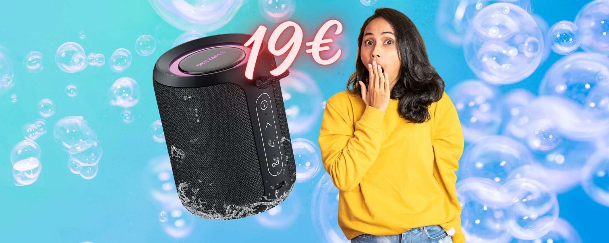 Mini speaker Bluetooth portatile in DOPPIO SCONTO, ora a 19€ Mini speaker Bluetooth portatile in DOPPIO SCONTO, ora a 19€