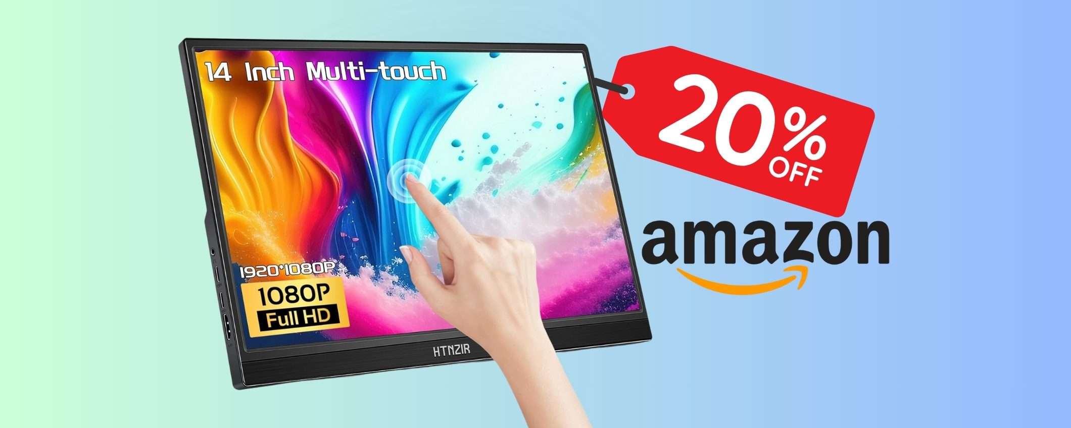 Monitor portatile touchscreen da 14 pollici in SCONTO del 20% (Amazon) Monitor portatile touchscreen da 14 pollici in SCONTO del 20% (Amazon)