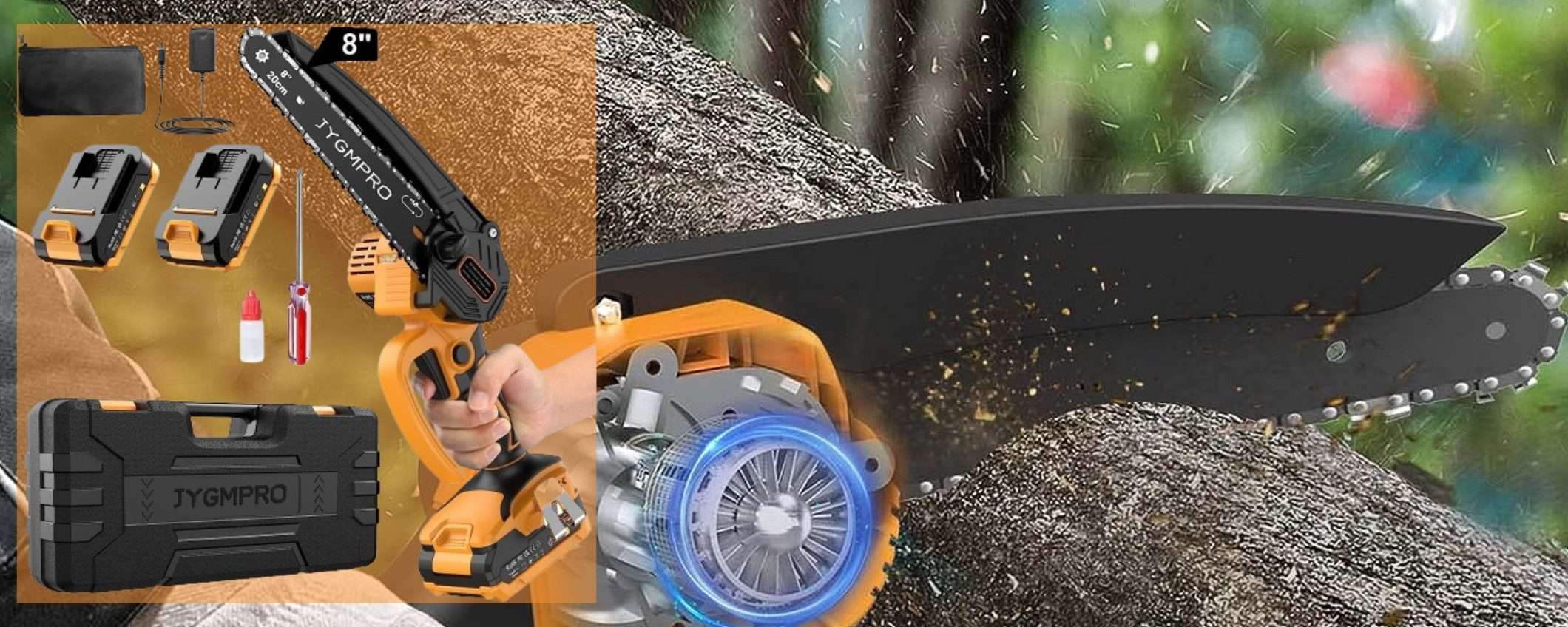 Sconto 50% e prezzo BOMBA: motosega da 20 cm, 2 batterie e accessori a 42€ Sconto 50% e prezzo BOMBA: motosega da 20 cm, 2 batterie e accessori a 42€