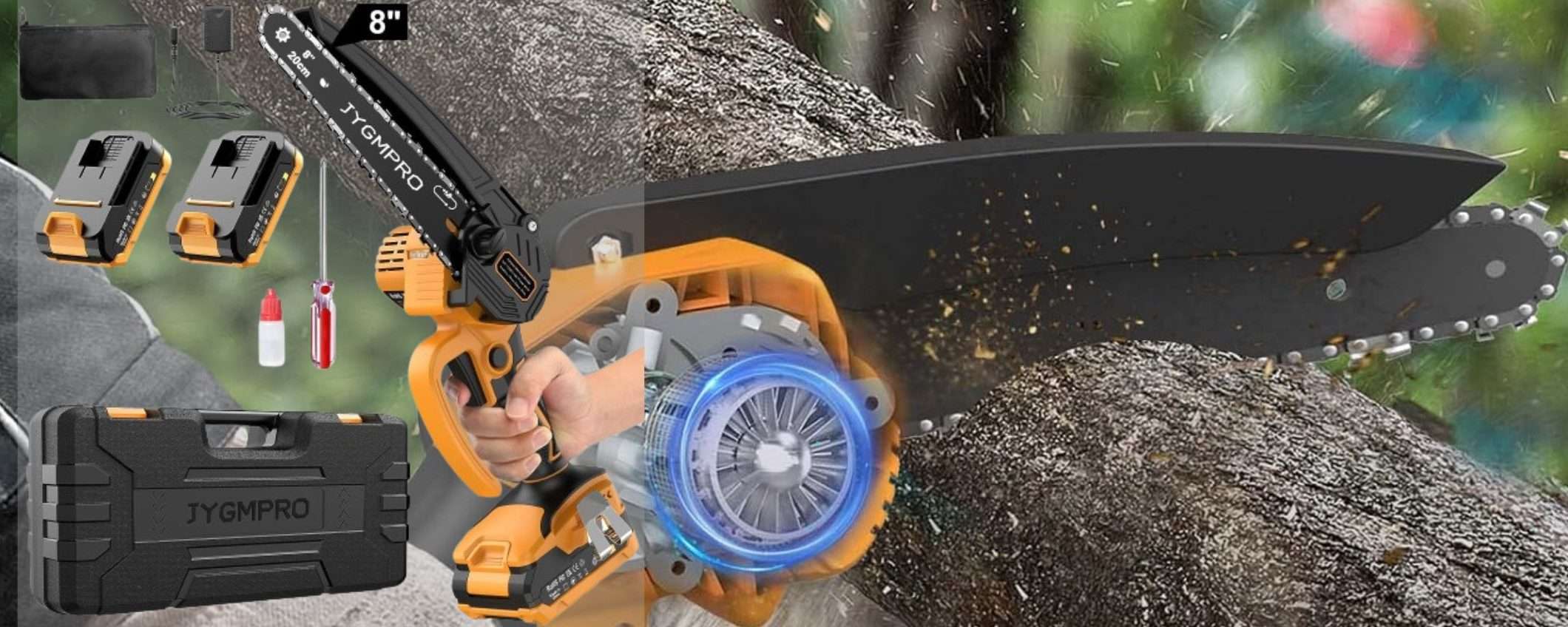 Amazon, BOMBA da potatura: motosega XL con barra da 20 cm e 2 batterie a 48€ Amazon, BOMBA da potatura: motosega XL con barra da 20 cm e 2 batterie a 48€