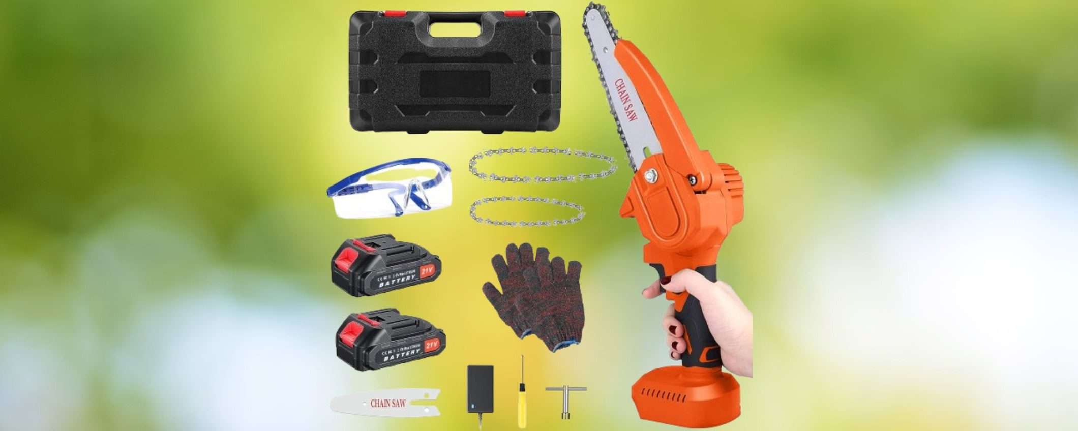 Amazon promo SCONSIDERATA: motosega, 2 batterie, accessori e custodia a 35€ Amazon promo SCONSIDERATA: motosega, 2 batterie, accessori e custodia a 35€