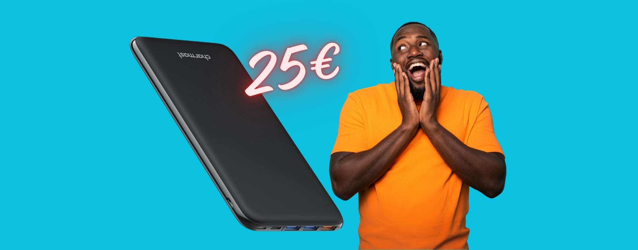 AXNEB Power Bank 13800Ah,Ultra Sottile & Leggero Caricatore Portatile con Display LCD,3A PD USB