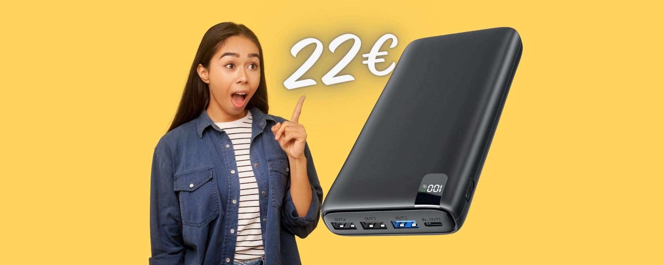 Power Bank da 27000mAh SUPER POTENTE che ricarica 4 dispositivi (22€) Power Bank da 27000mAh SUPER POTENTE che ricarica 4 dispositivi (22€)