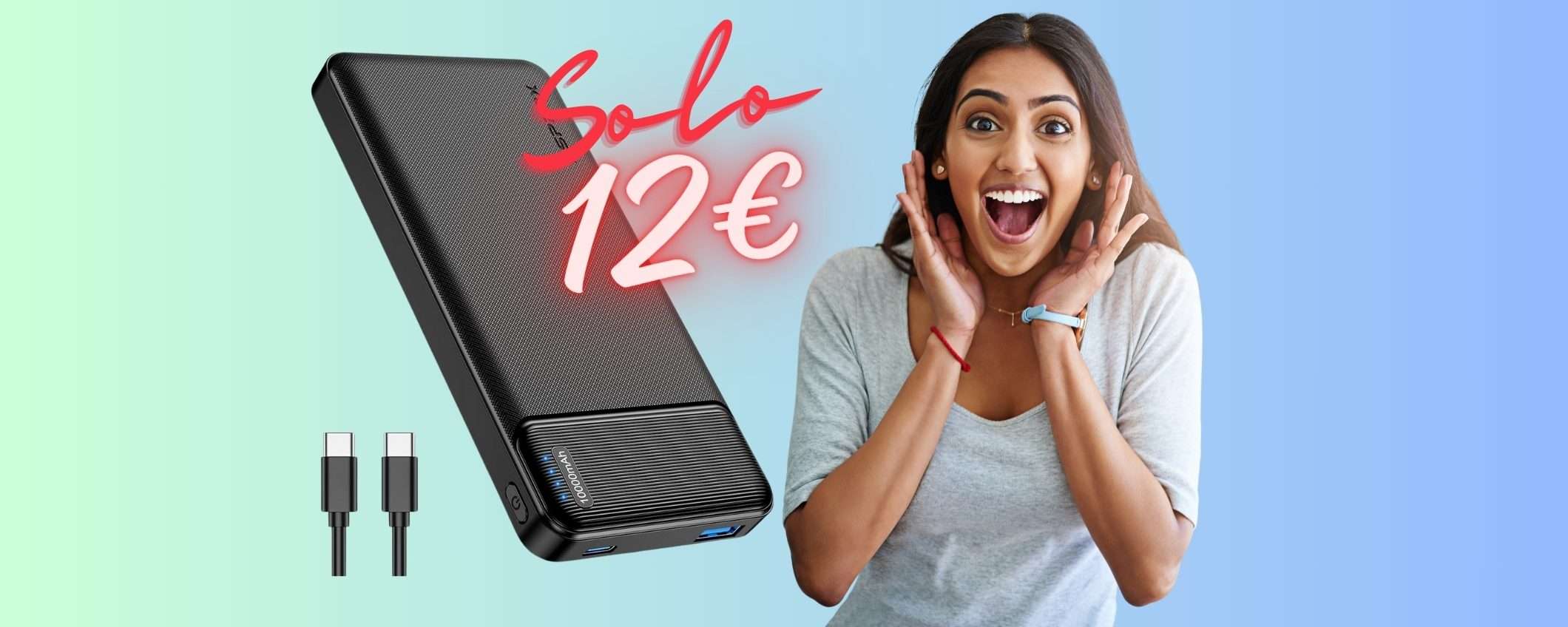Power Bank super potente da 10000 mAh con doppia uscita a SOLI 12€ Power Bank super potente da 10000 mAh con doppia uscita a SOLI 12€