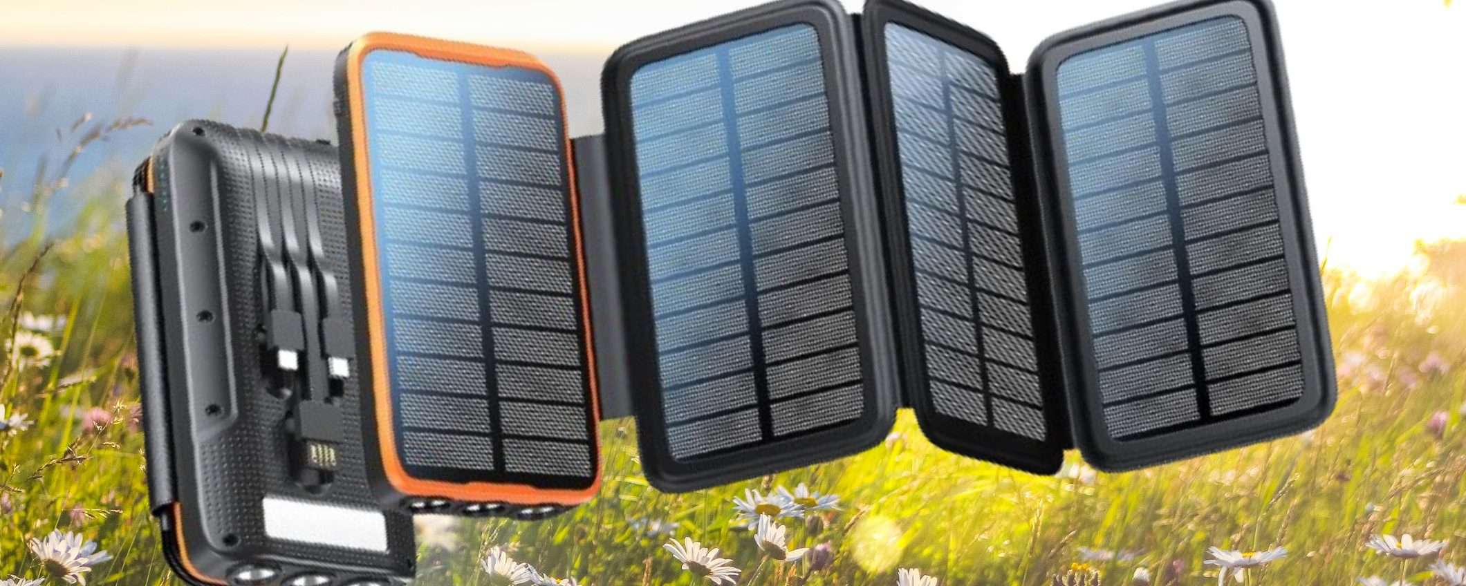 Questo powerbank a 29,99€ è una centrale elettrica SOLARE portatile, assurdo Questo powerbank a 29,99€ è una centrale elettrica SOLARE portatile, assurdo
