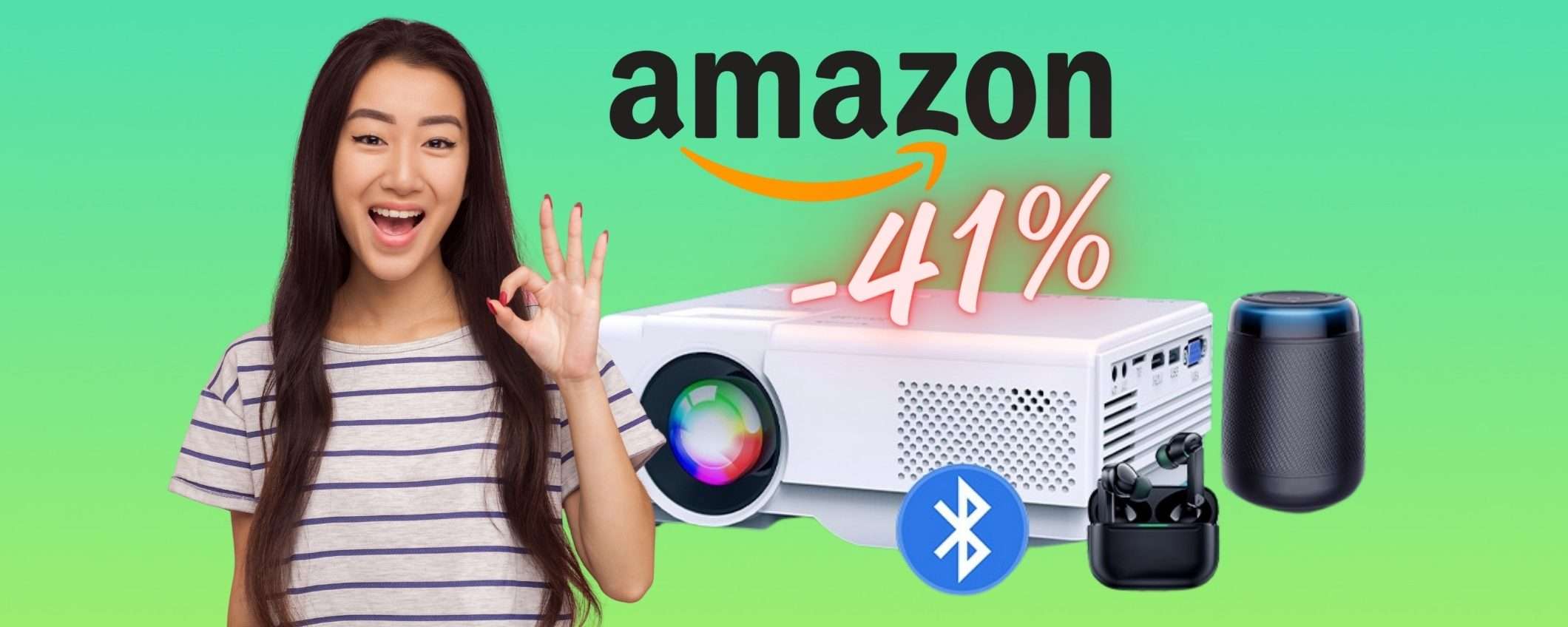 Proiettore WiFi FHD in OFFERTA su Amazon al 41% in MENO, un AFFARE Proiettore WiFi FHD in OFFERTA su Amazon al 41% in MENO, un AFFARE