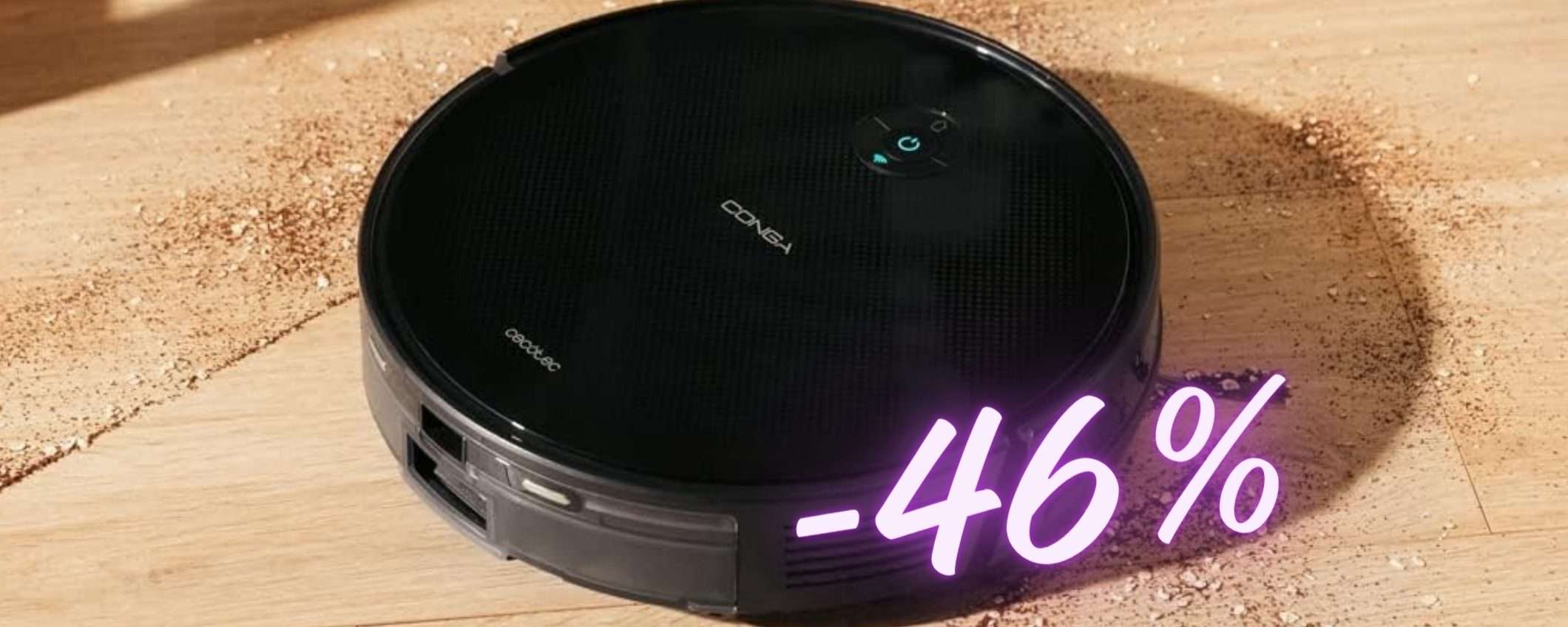 Robot aspirapolvere con doppia funzione a COSTO AZZERATO (-46%) Robot aspirapolvere con doppia funzione a COSTO AZZERATO (-46%)