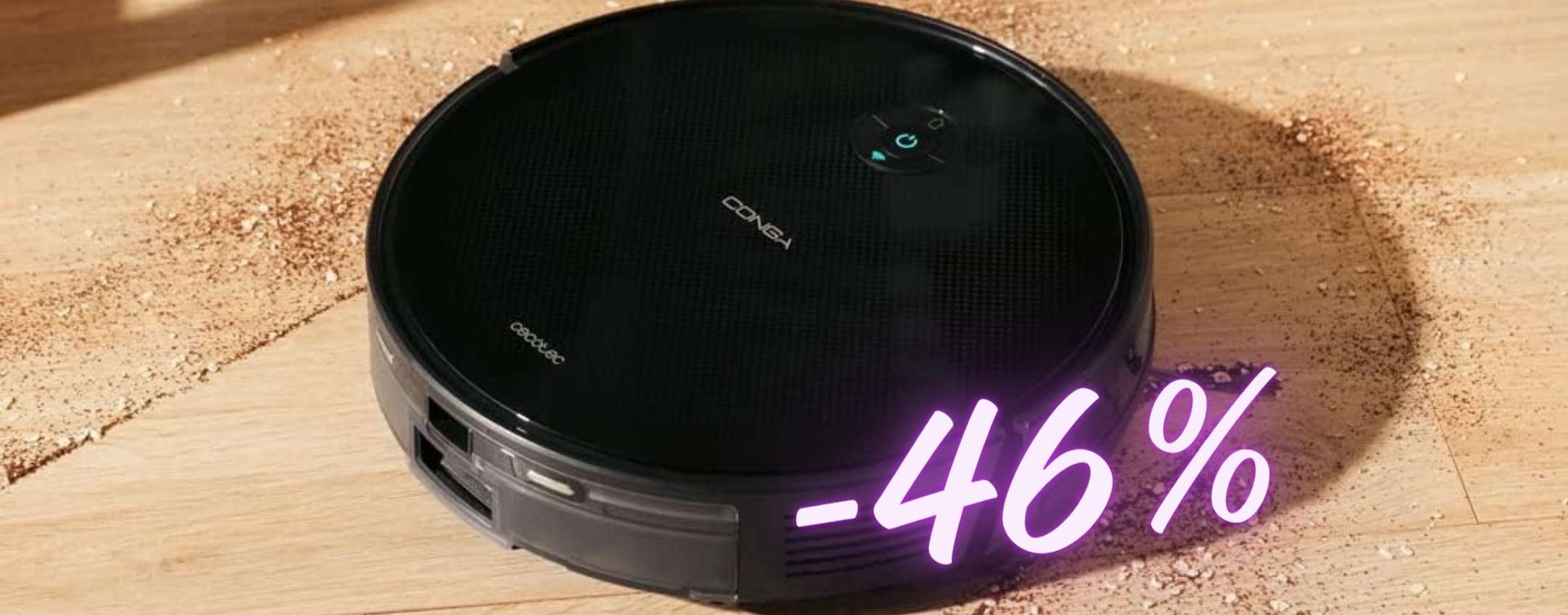 Robot Aspirapolvere Intelligente KT205, Con Stazione Di Ricarica E Aspirazione 500Pa, 120ml